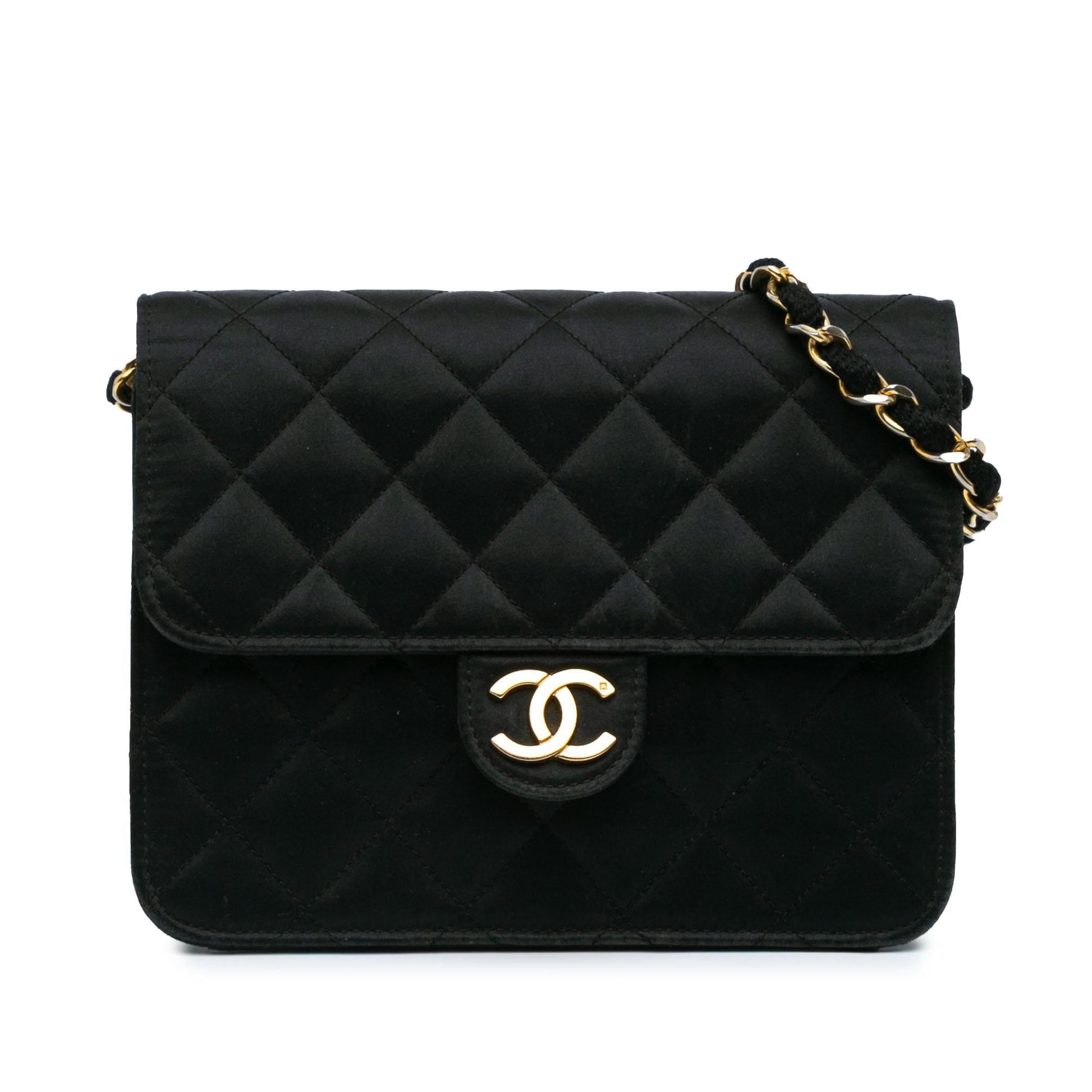 Chanel Square Classic Satin Crossbody Bag - Rovelle Bags