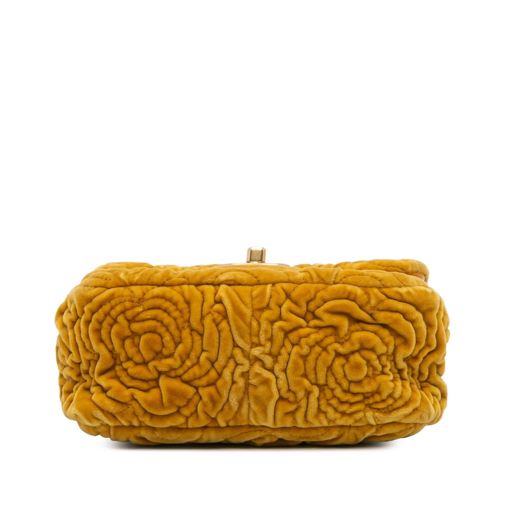 Chanel Square Velvet Camellia Crossbody Bag - Rovelle Bags