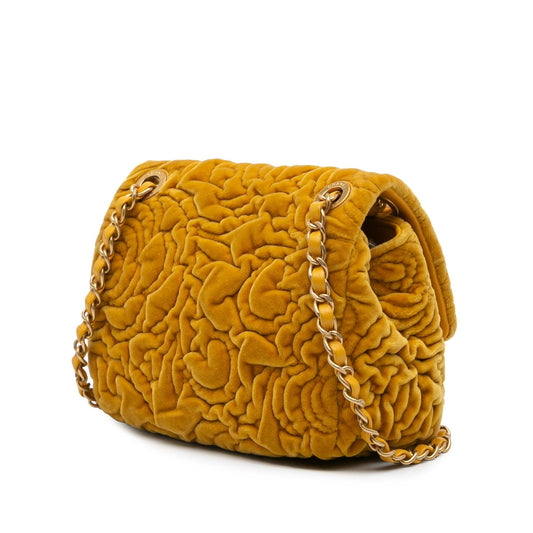 Chanel Square Velvet Camellia Crossbody Bag - Rovelle Bags