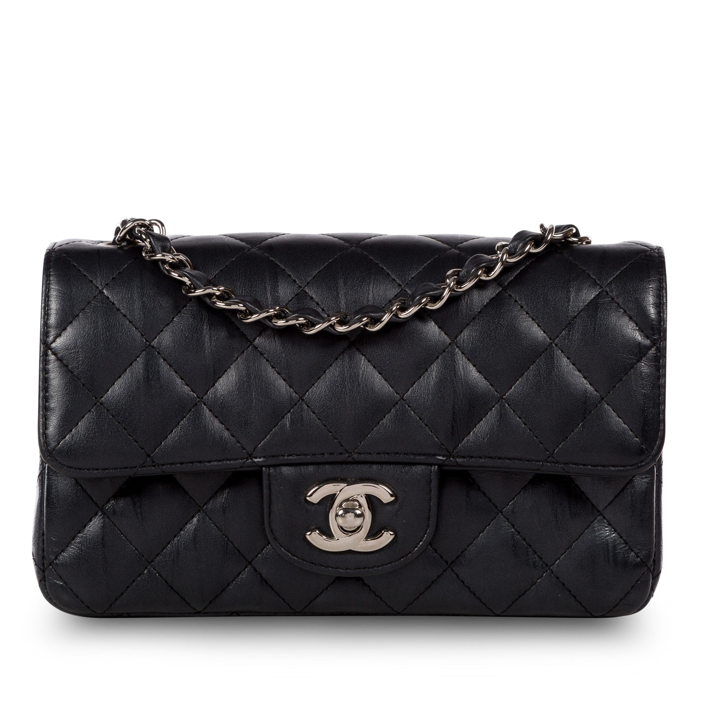 Chanel Classic Flap Lambskin Black Shoulder Bag Style 194