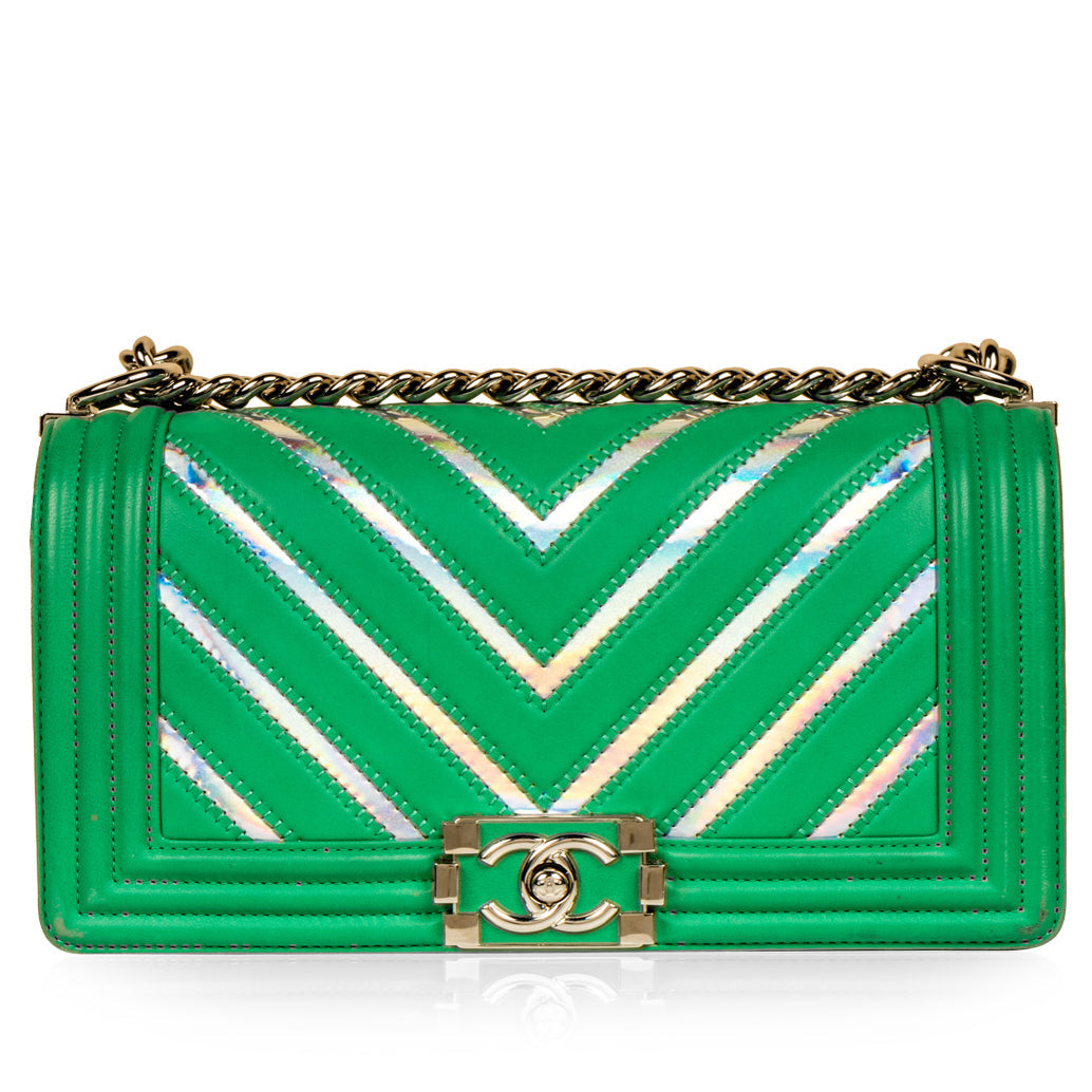 Chanel Pvc Iridescent Boy Bag Medium