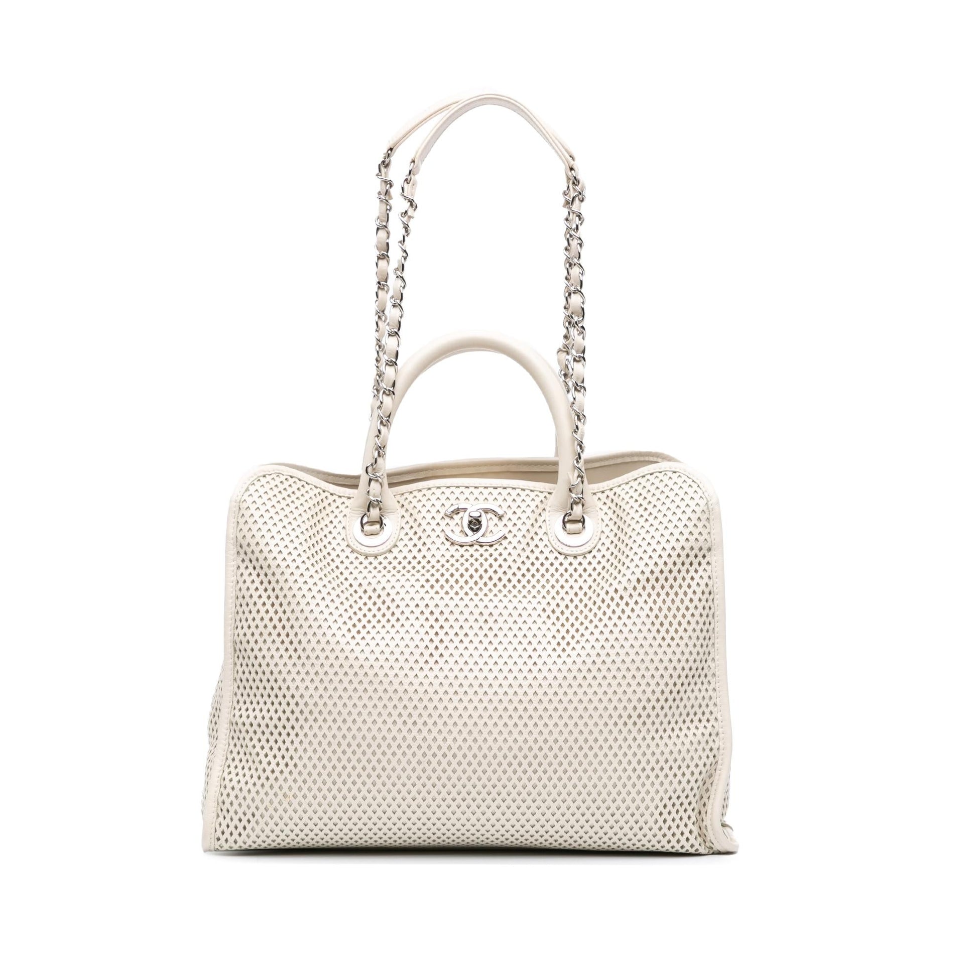 Chanel Perforated Calfskin Up Satchel Bag - Rovelle Bags