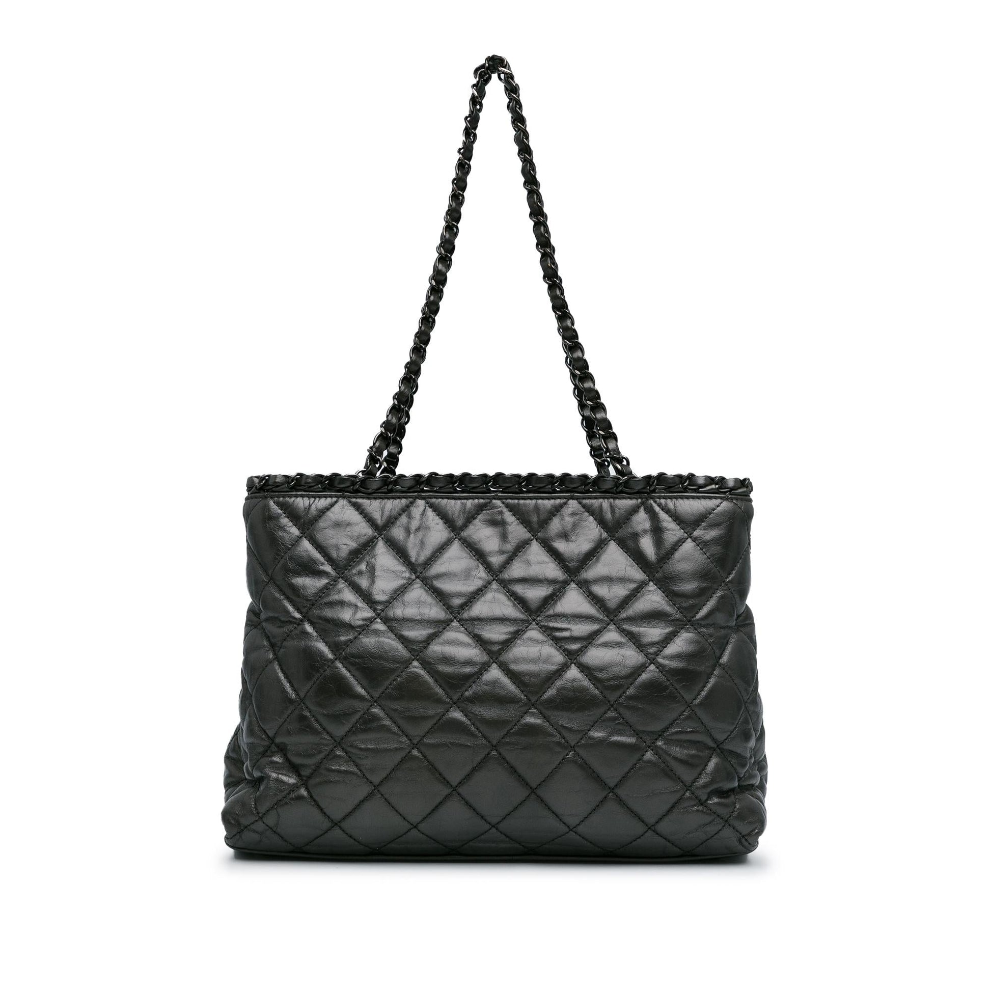 Chanel Quilted Aged Calfskin Tote Bag - Rovelle Bags