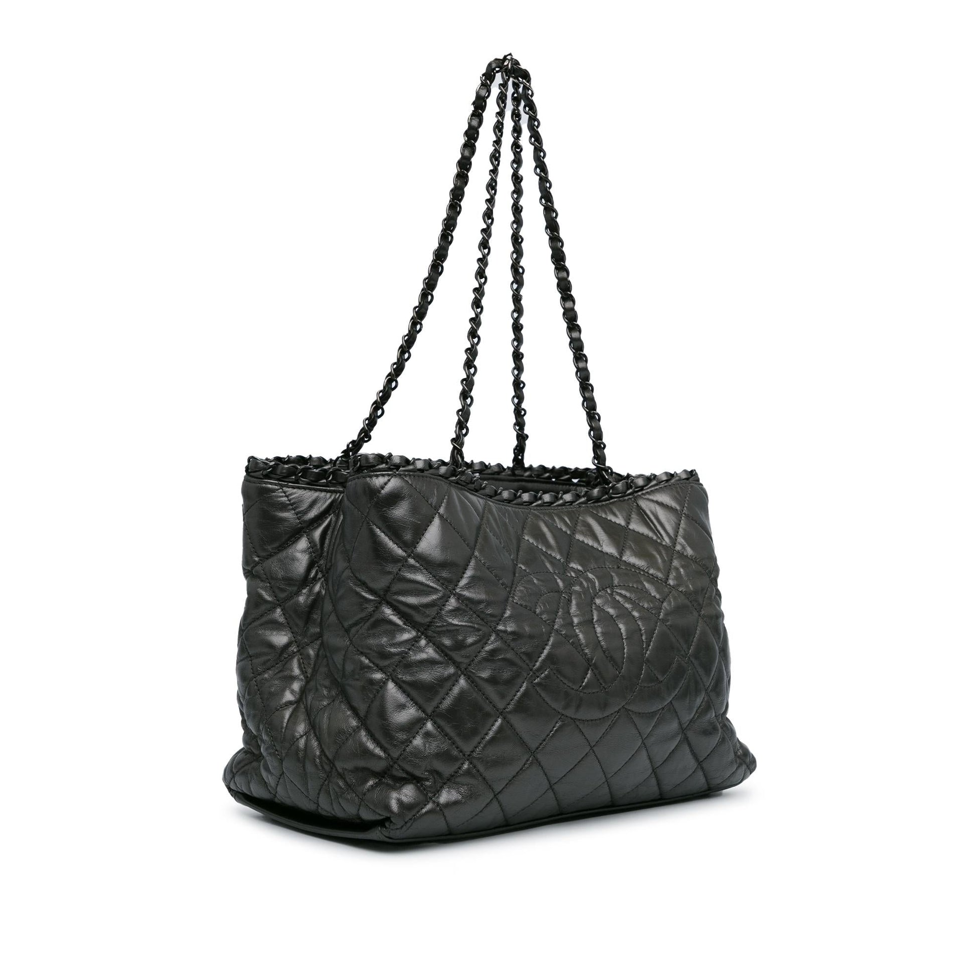 Chanel Quilted Aged Calfskin Tote Bag - Rovelle Bags