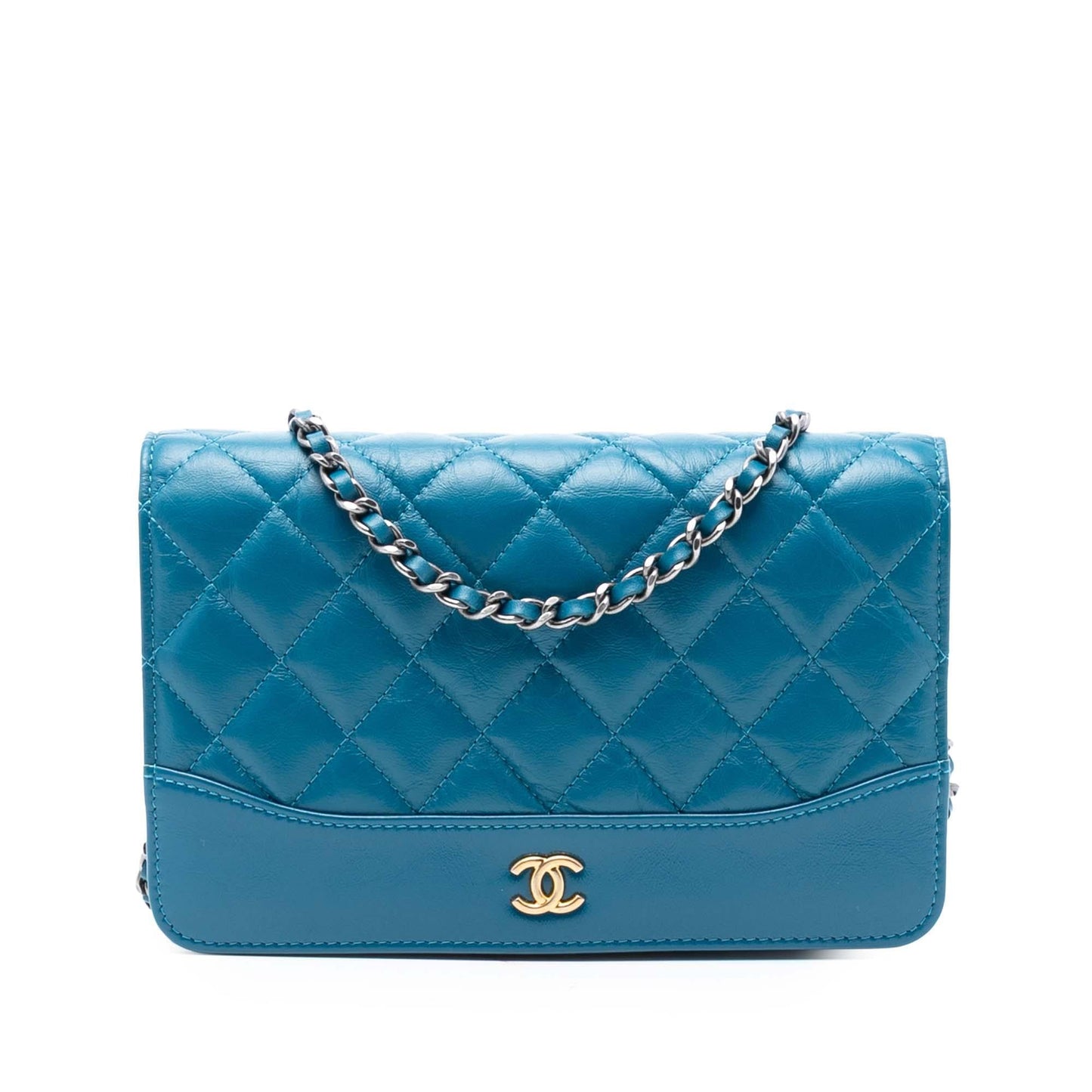 Chanel Quilted Aged Calfskin Gabrielle Wallet On Chain