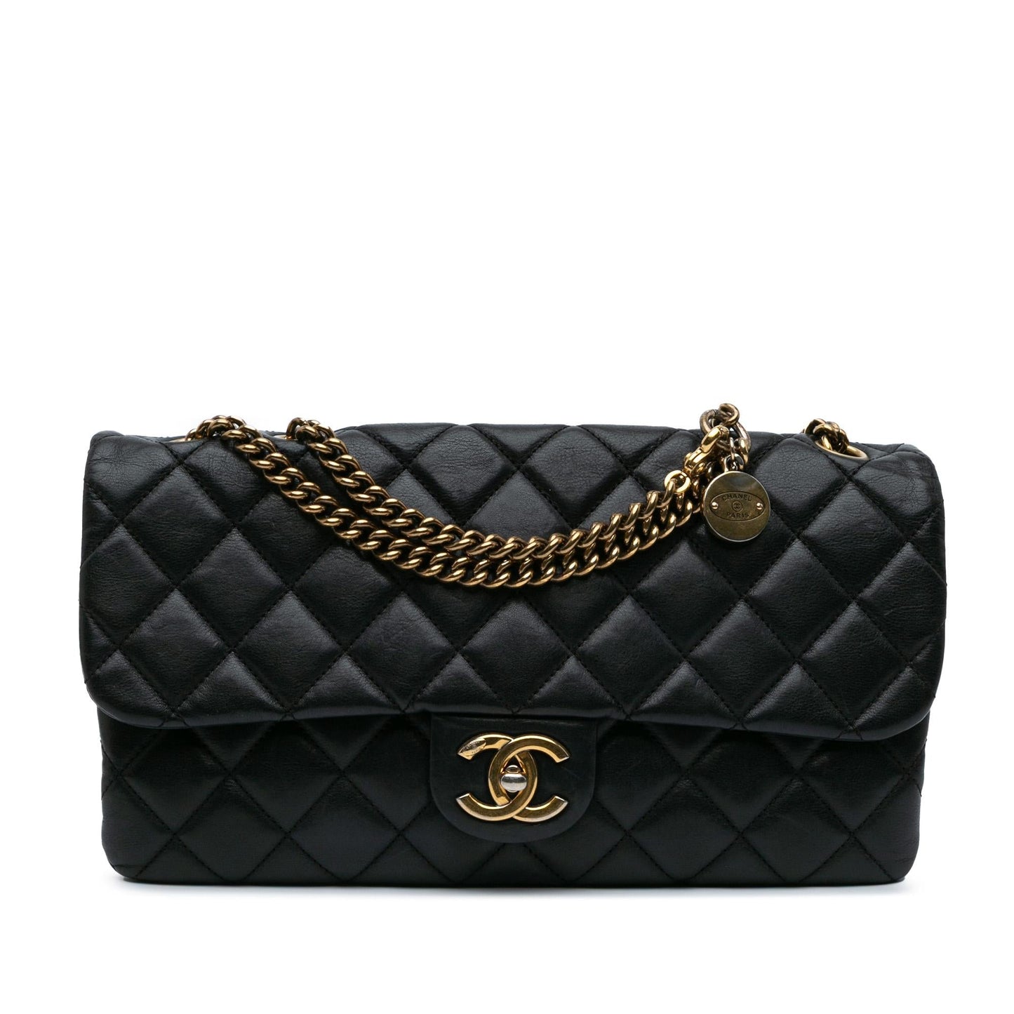 Chanel Quilted Calfskin CC Shoulder Bag - Rovelle Bags