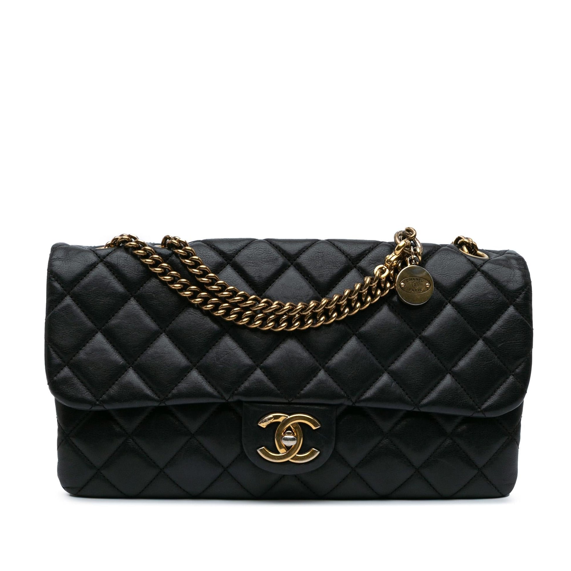 Chanel Quilted Calfskin CC Shoulder Bag - Rovelle Bags