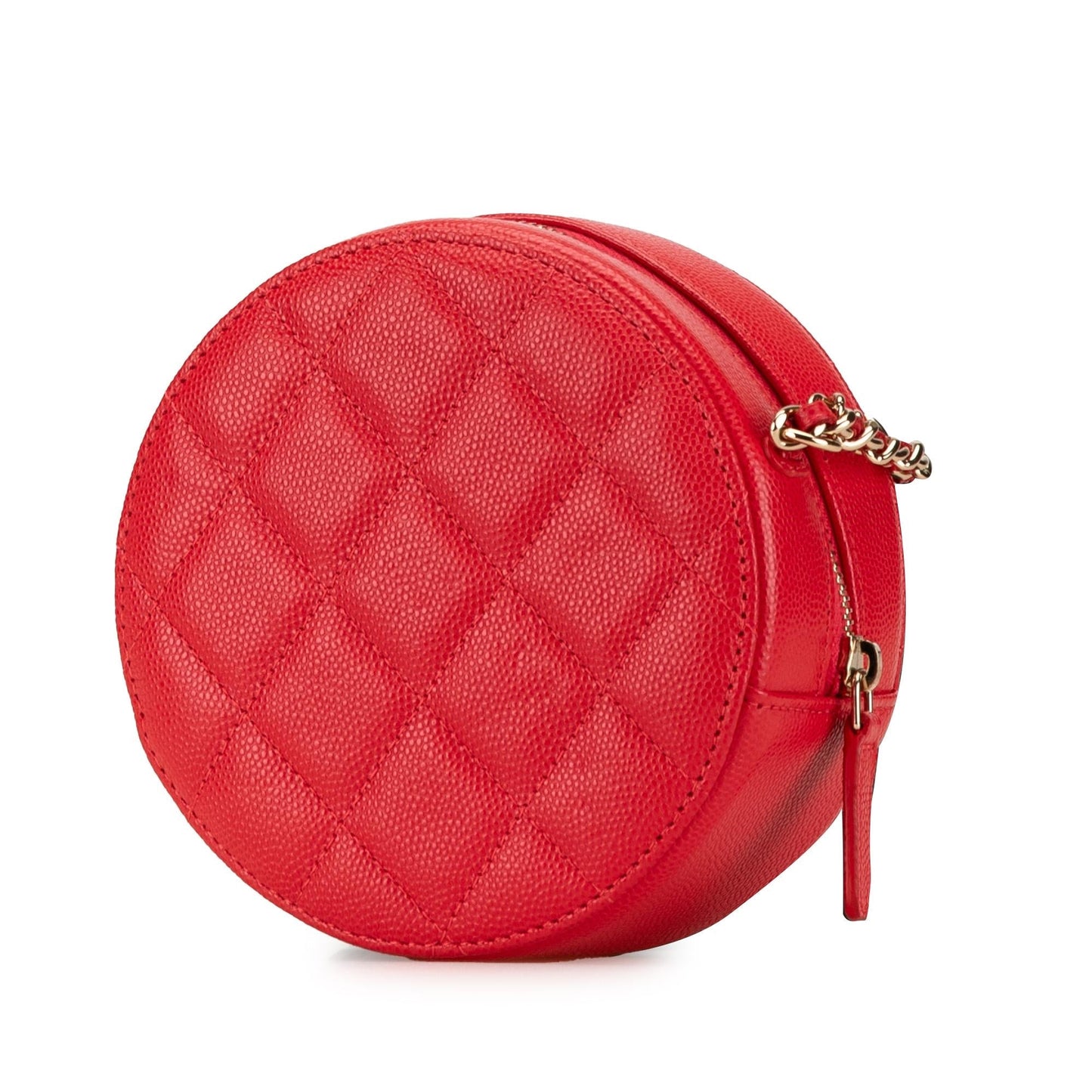 Chanel Quilted Caviar Round Clutch Bag - Rovelle Bags