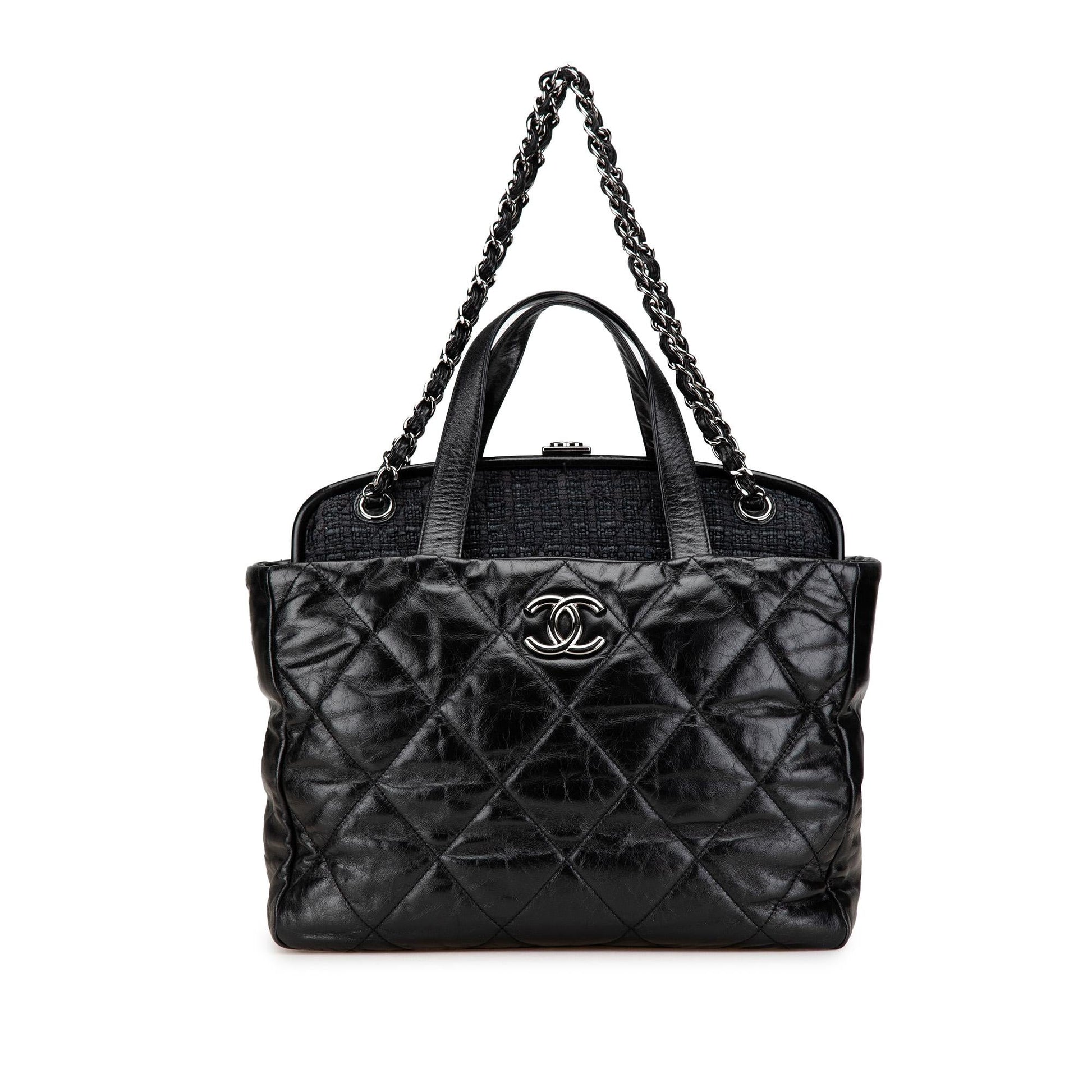 Chanel Quilted Glazed Calfskin Satchel Bag - Rovelle Bags