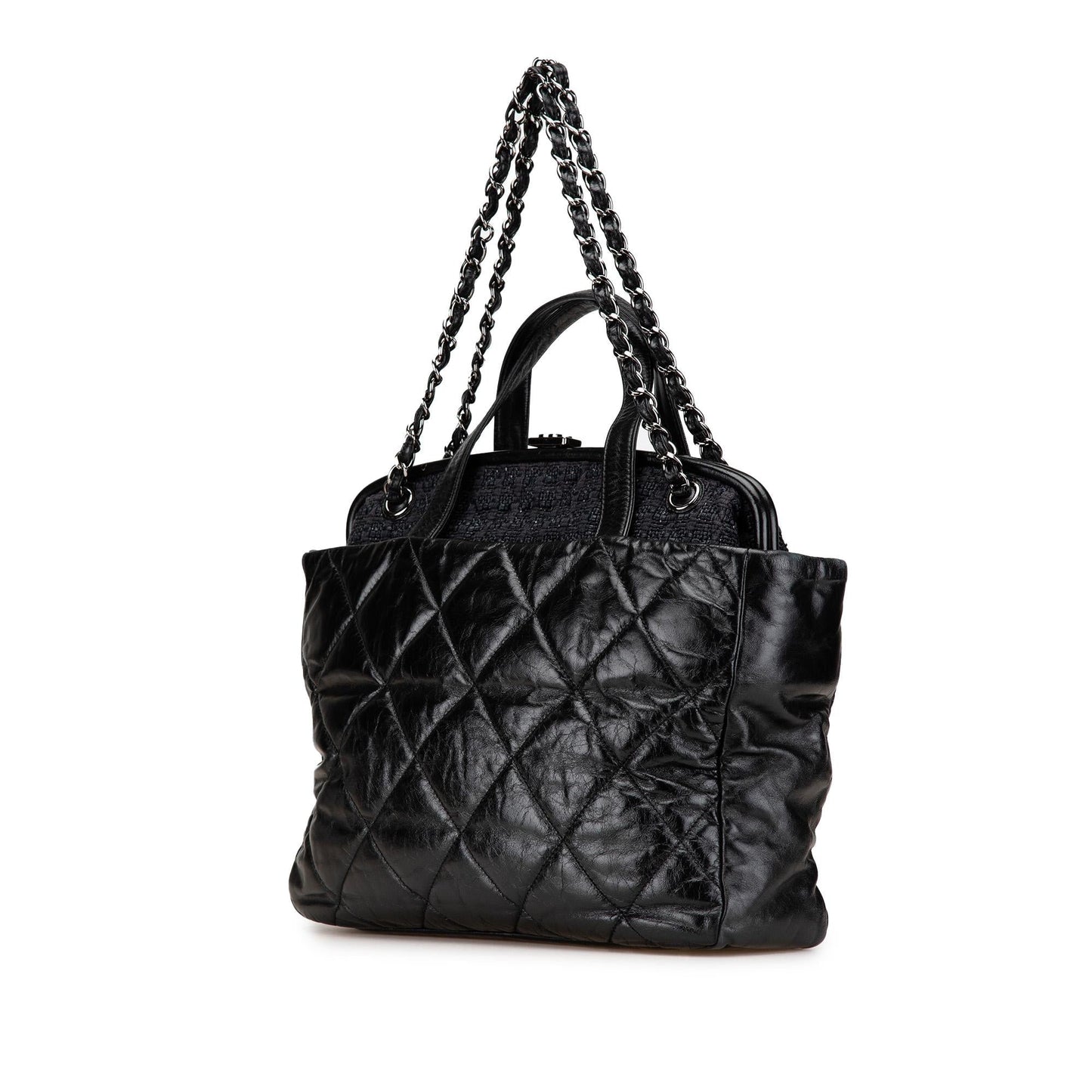 Chanel Quilted Glazed Calfskin Satchel Bag - Rovelle Bags