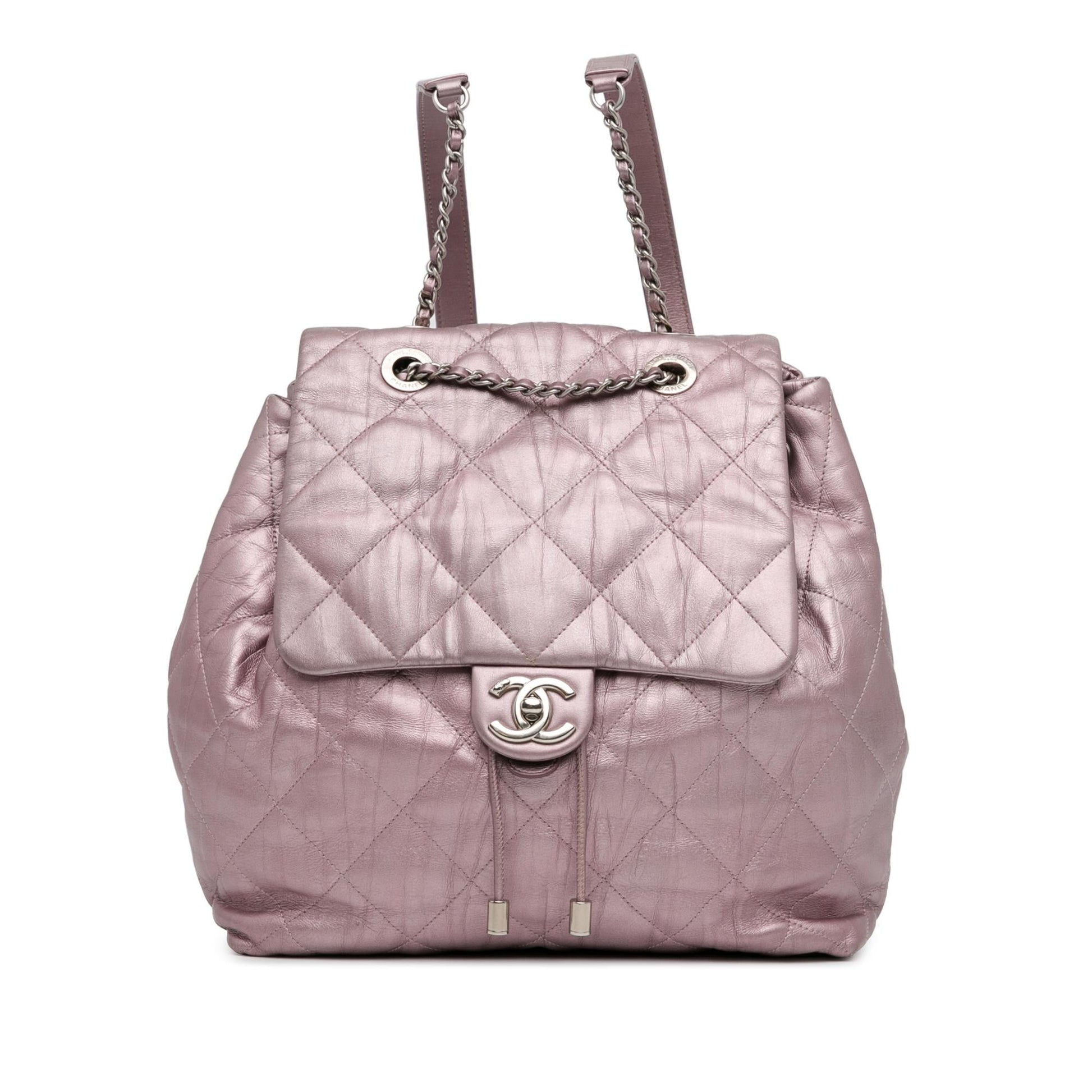 Chanel Quilted Iridescent Calfskin Backpack - Rovelle Bags