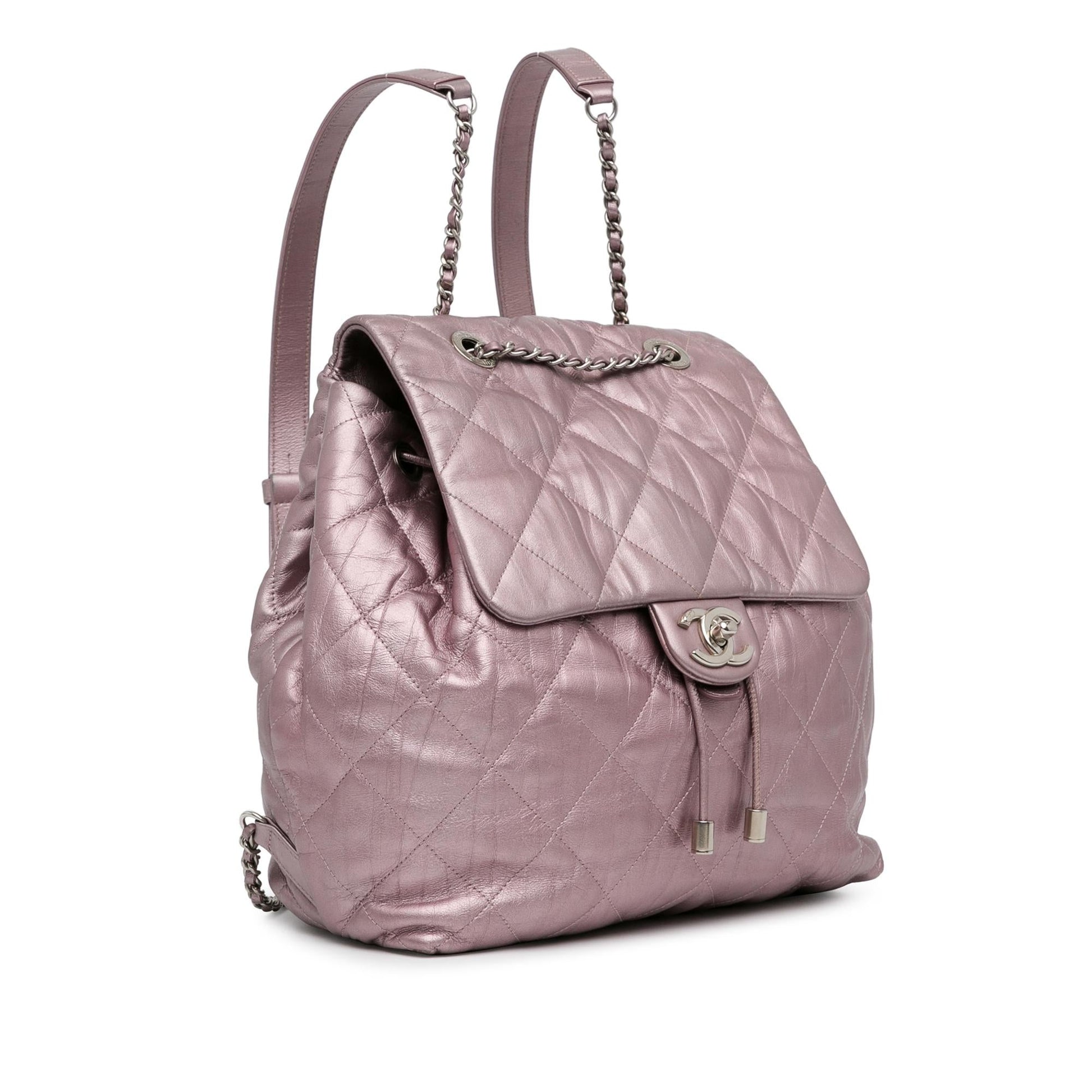 Chanel Quilted Iridescent Calfskin Backpack - Rovelle Bags