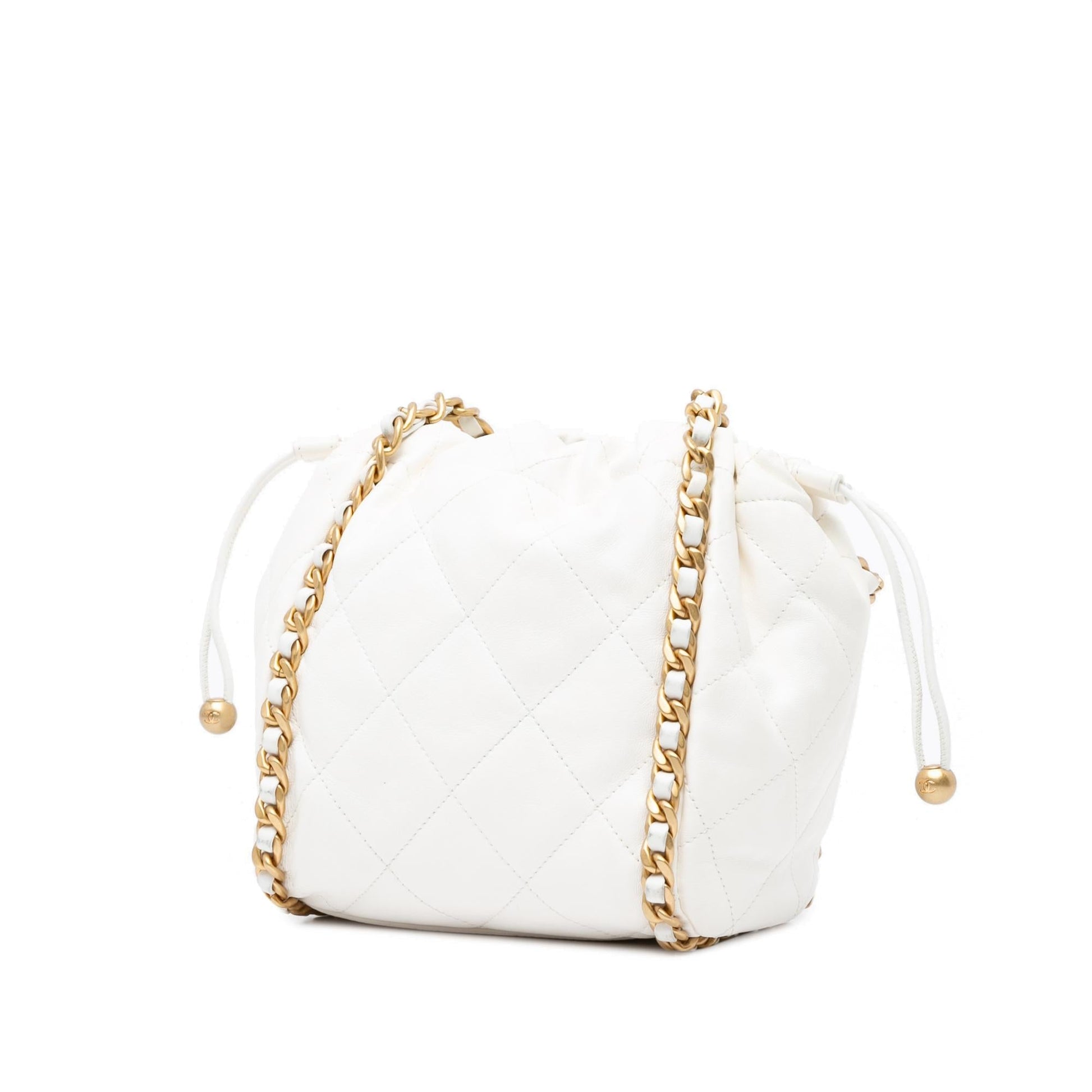 Chanel Quilted Lambskin Chain Bucket Bag - Rovelle Bags