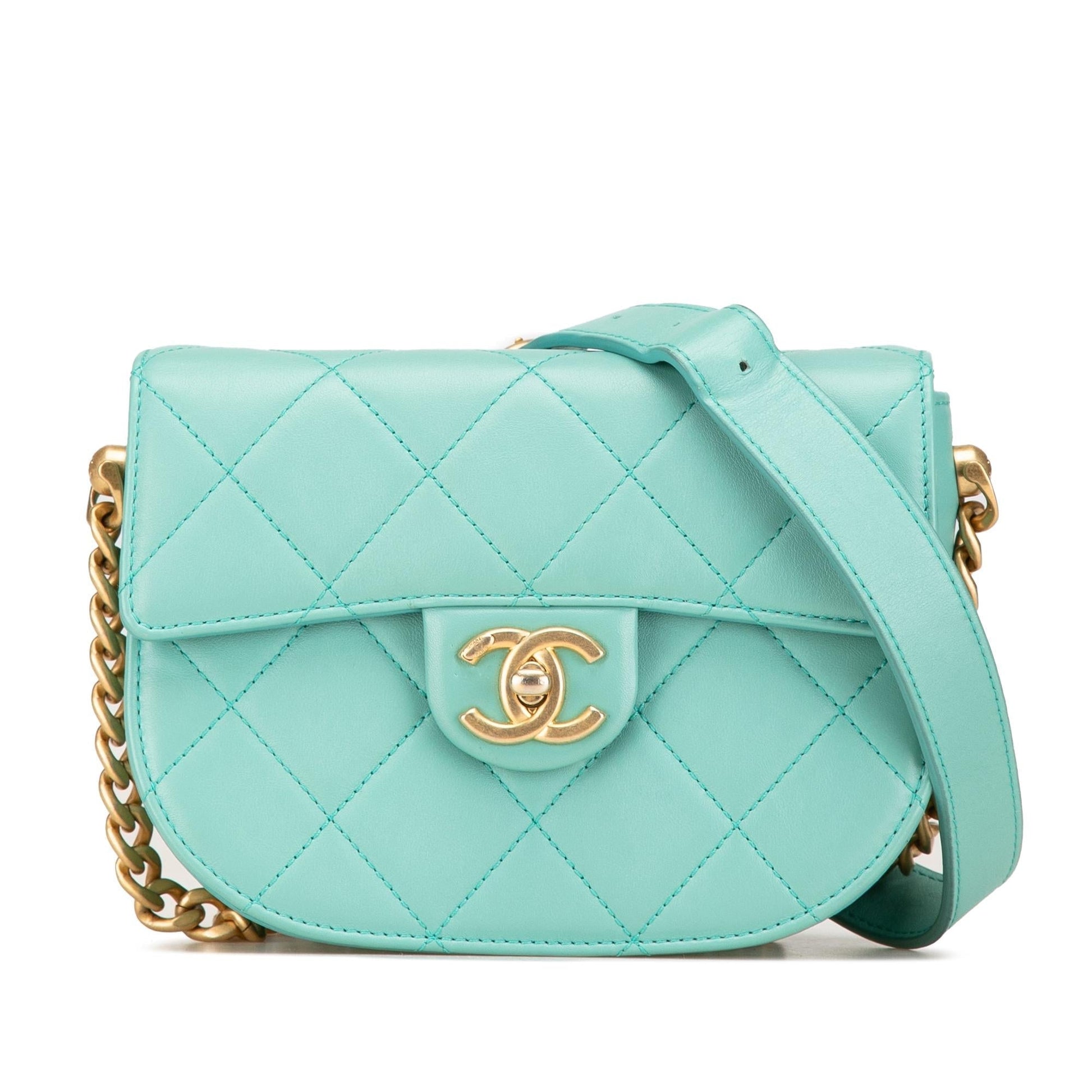 Chanel Quilted Lambskin Round Crossbody Bag - Rovelle Bags
