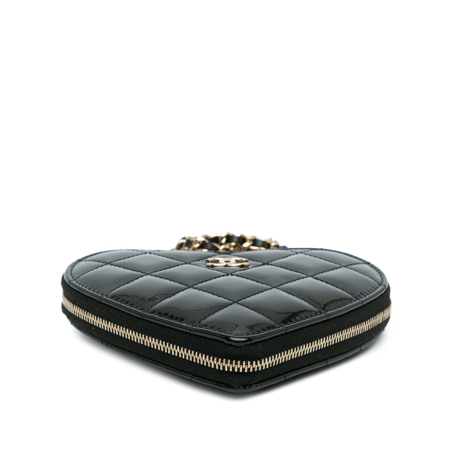 Chanel Quilted Patent Calfskin Clutch Bag - Rovelle Bags