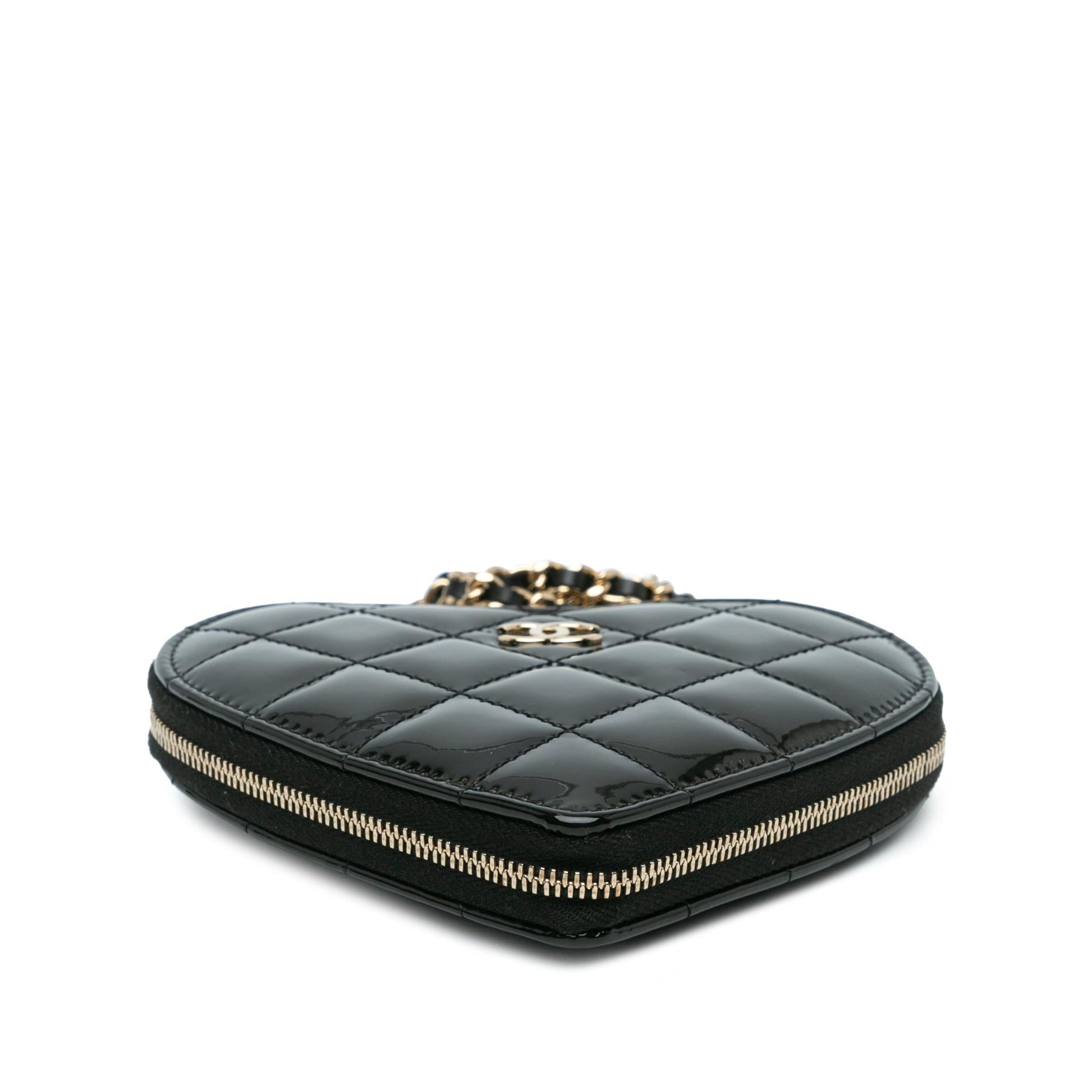 Chanel Quilted Patent Calfskin Clutch Bag - Rovelle Bags