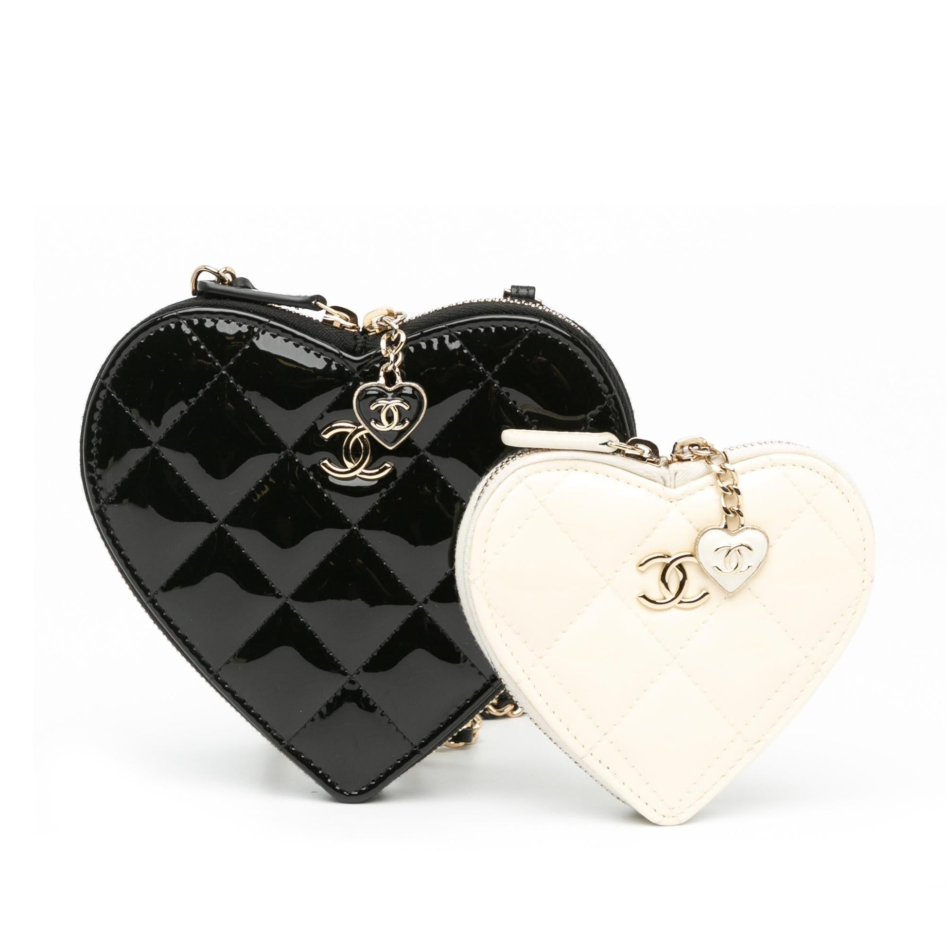 Chanel Quilted Patent Calfskin Clutch Bag - Rovelle Bags