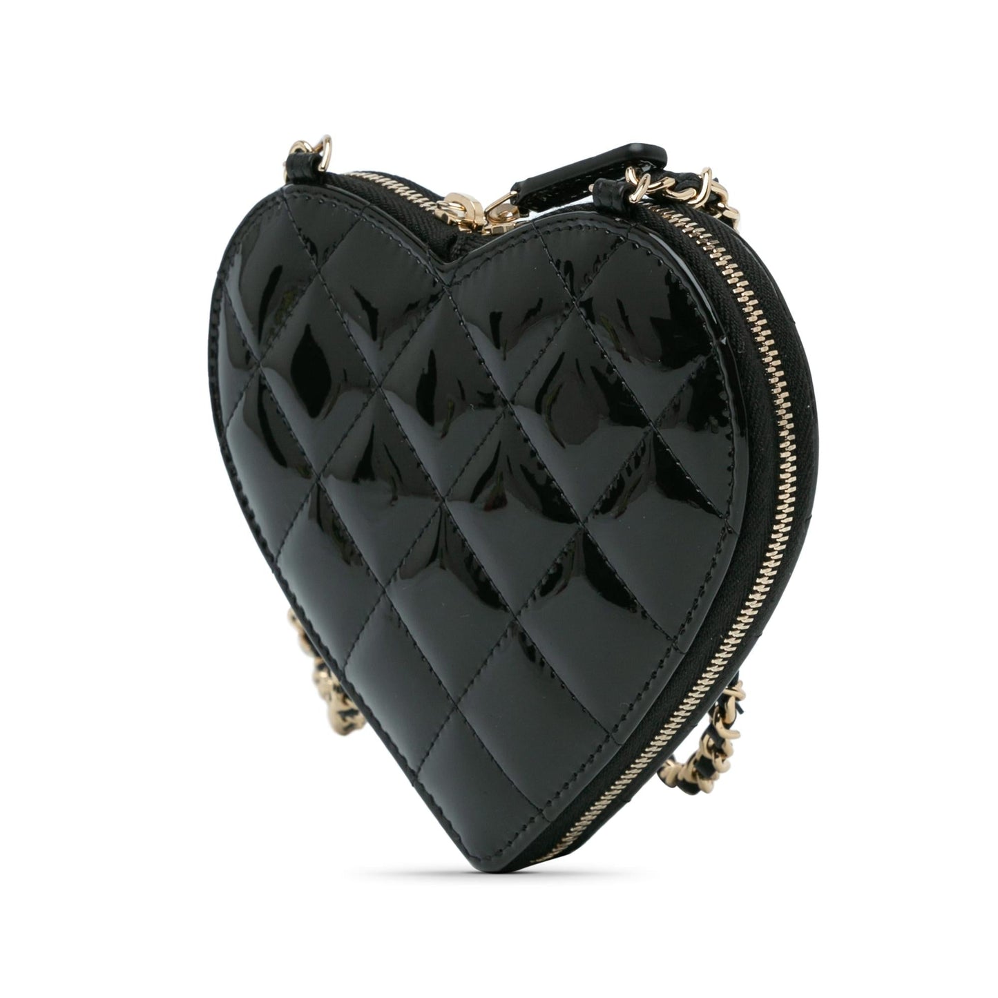 Chanel Quilted Patent Calfskin Clutch Bag - Rovelle Bags