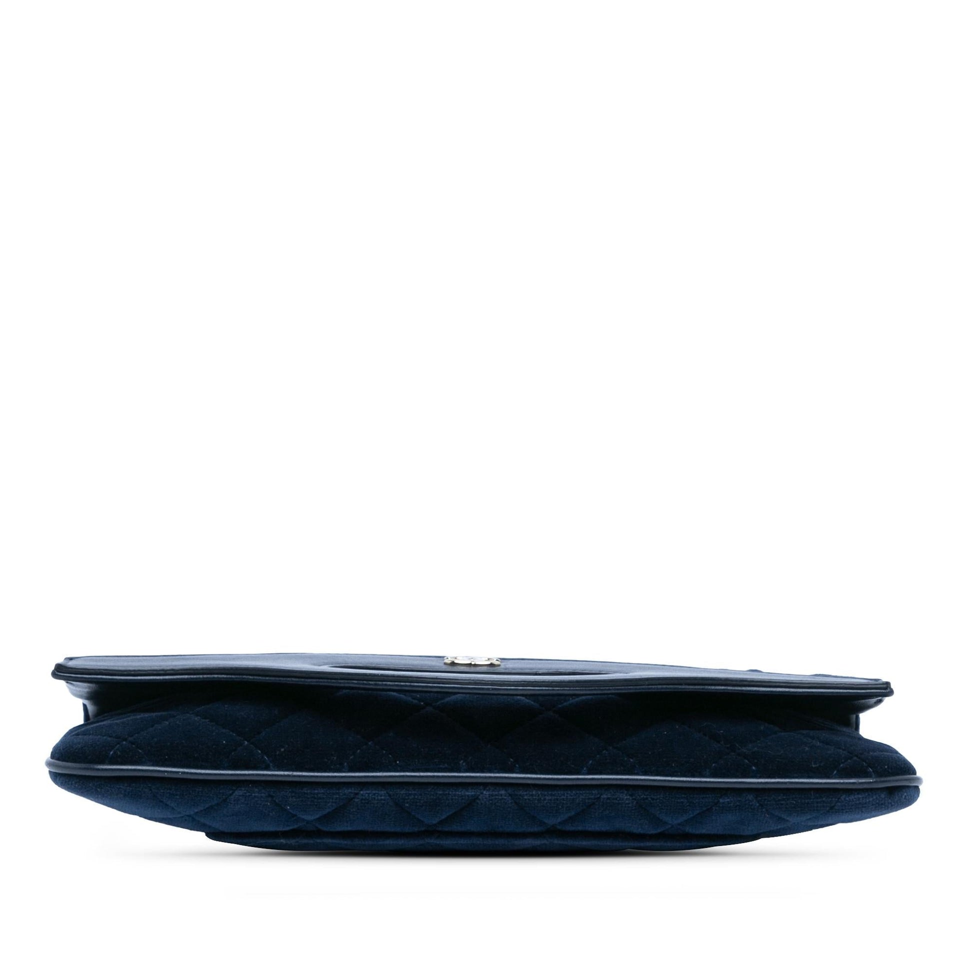 Chanel Quilted Velvet 31 Clutch Bag - Rovelle Bags