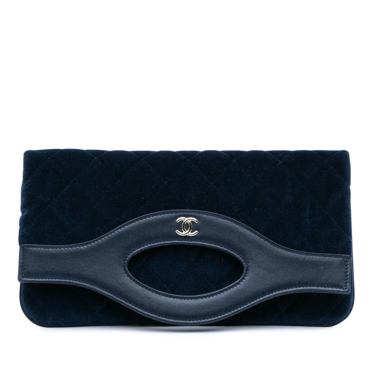 Chanel Quilted Velvet 31 Clutch Bag - Rovelle Bags