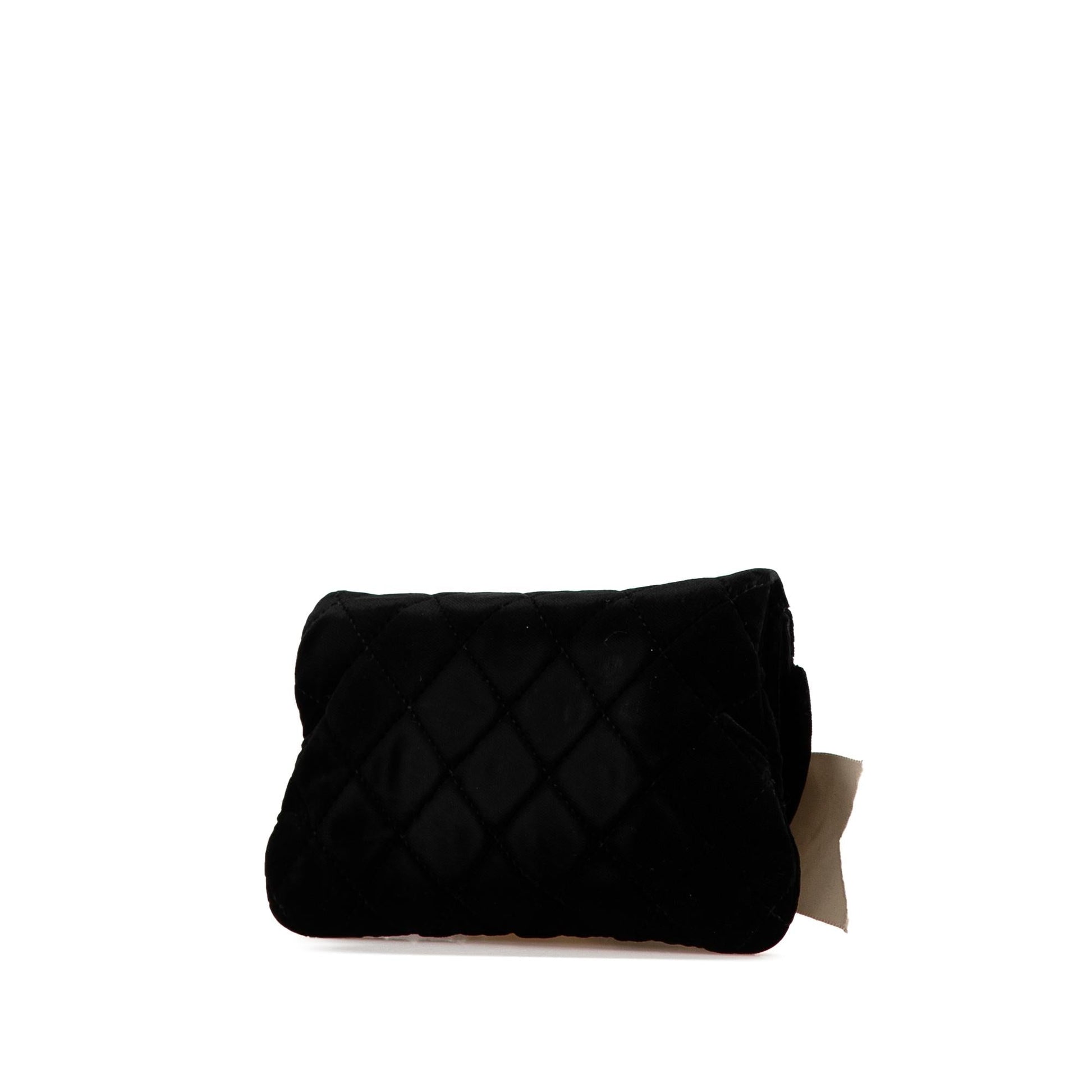 Chanel Quilted Velvet Camellia Clutch Bag - Rovelle Bags