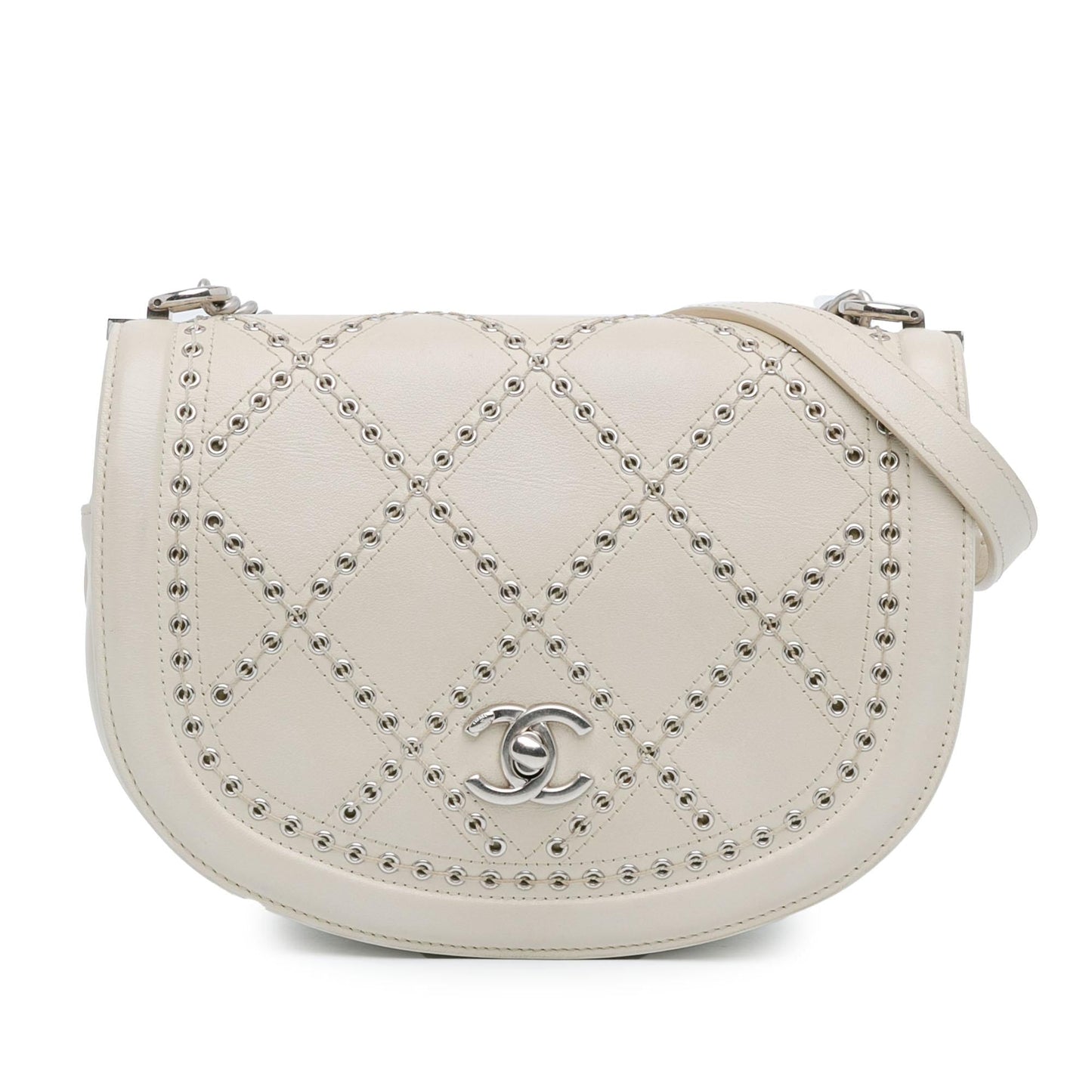 Chanel Calfskin Coco Eyelets Crossbody Bag - Rovelle Bags