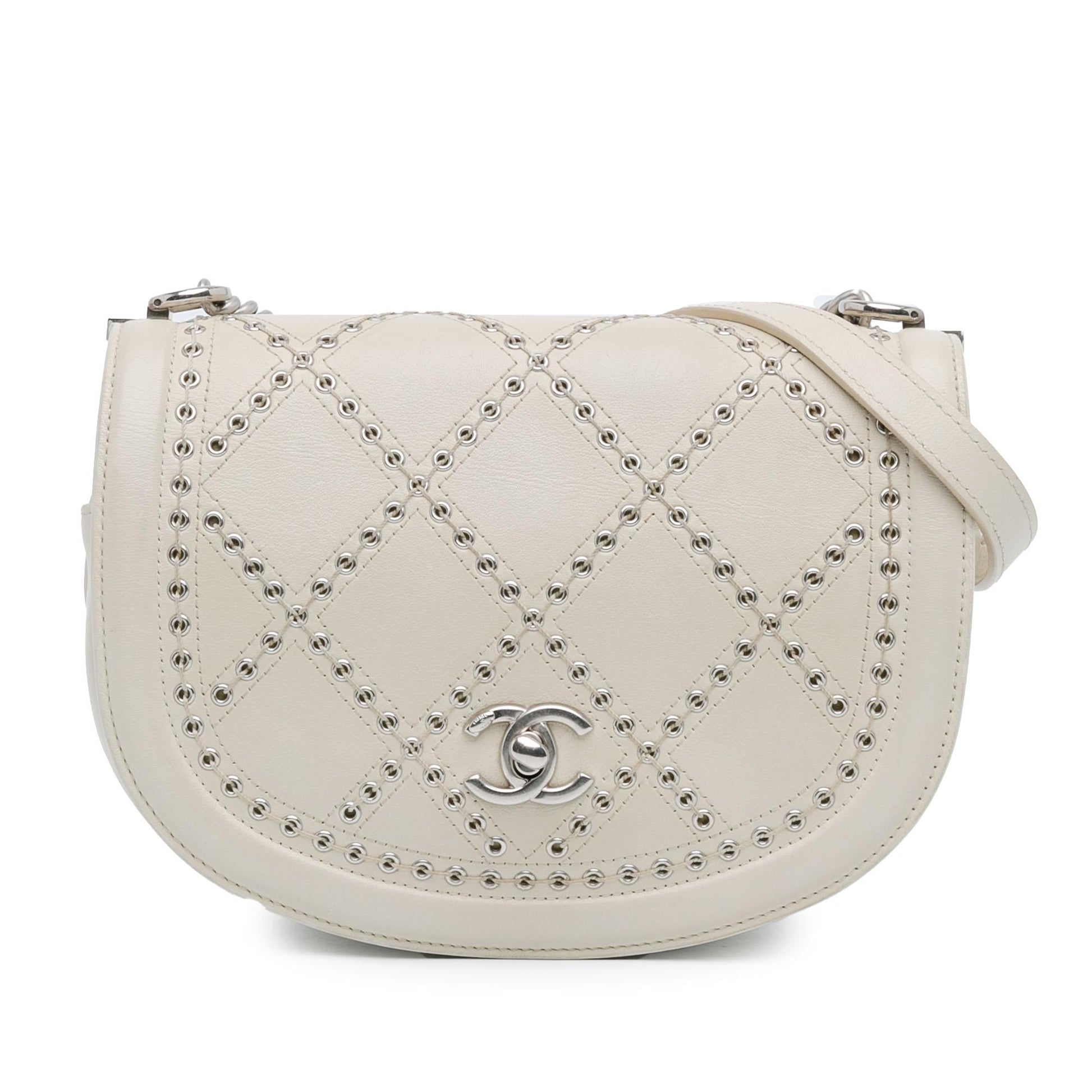 Chanel Calfskin Coco Eyelets Crossbody Bag - Rovelle Bags