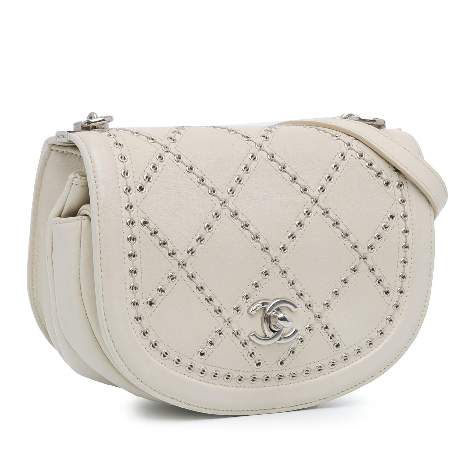 Chanel Calfskin Coco Eyelets Crossbody Bag - Rovelle Bags
