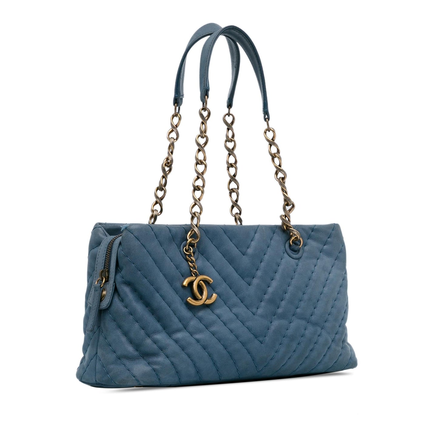 Chanel Chevron Surpique Iridescent Tote Bag - Rovelle Bags