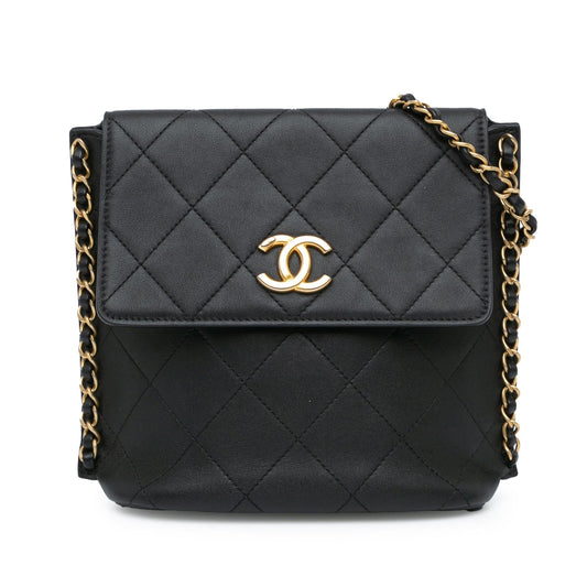 Chanel Quilted Calfskin Chain Crossbody Bag - Rovelle Bags