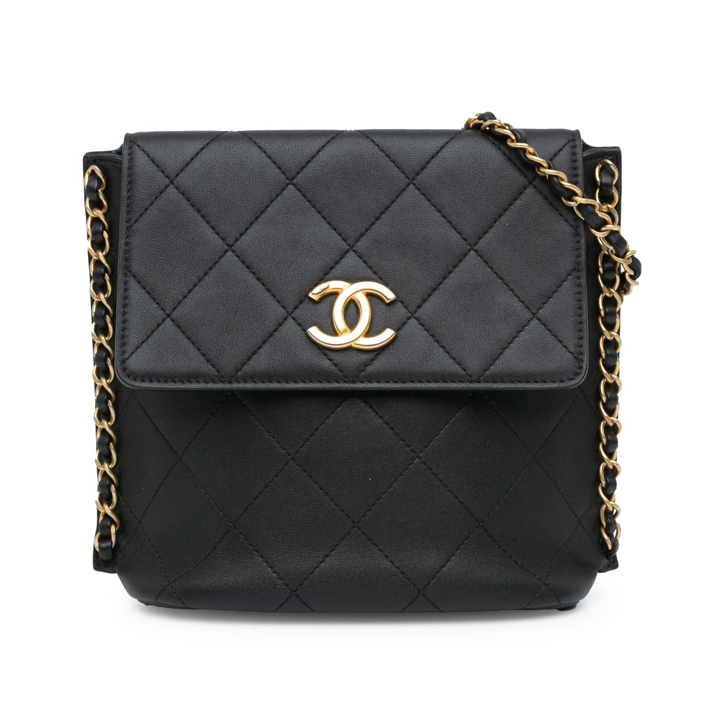 Chanel Quilted Calfskin Chain Crossbody Bag - Rovelle Bags