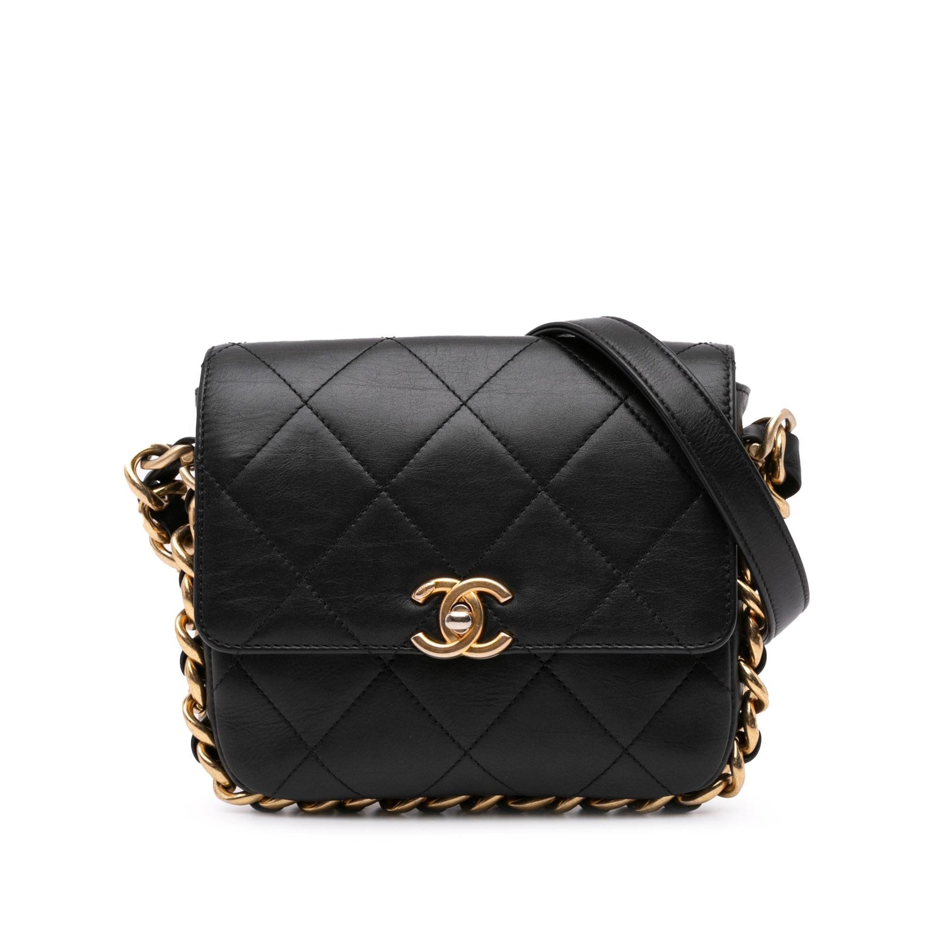 Chanel Quilted Calfskin Framing Crossbody Bag - Rovelle Bags