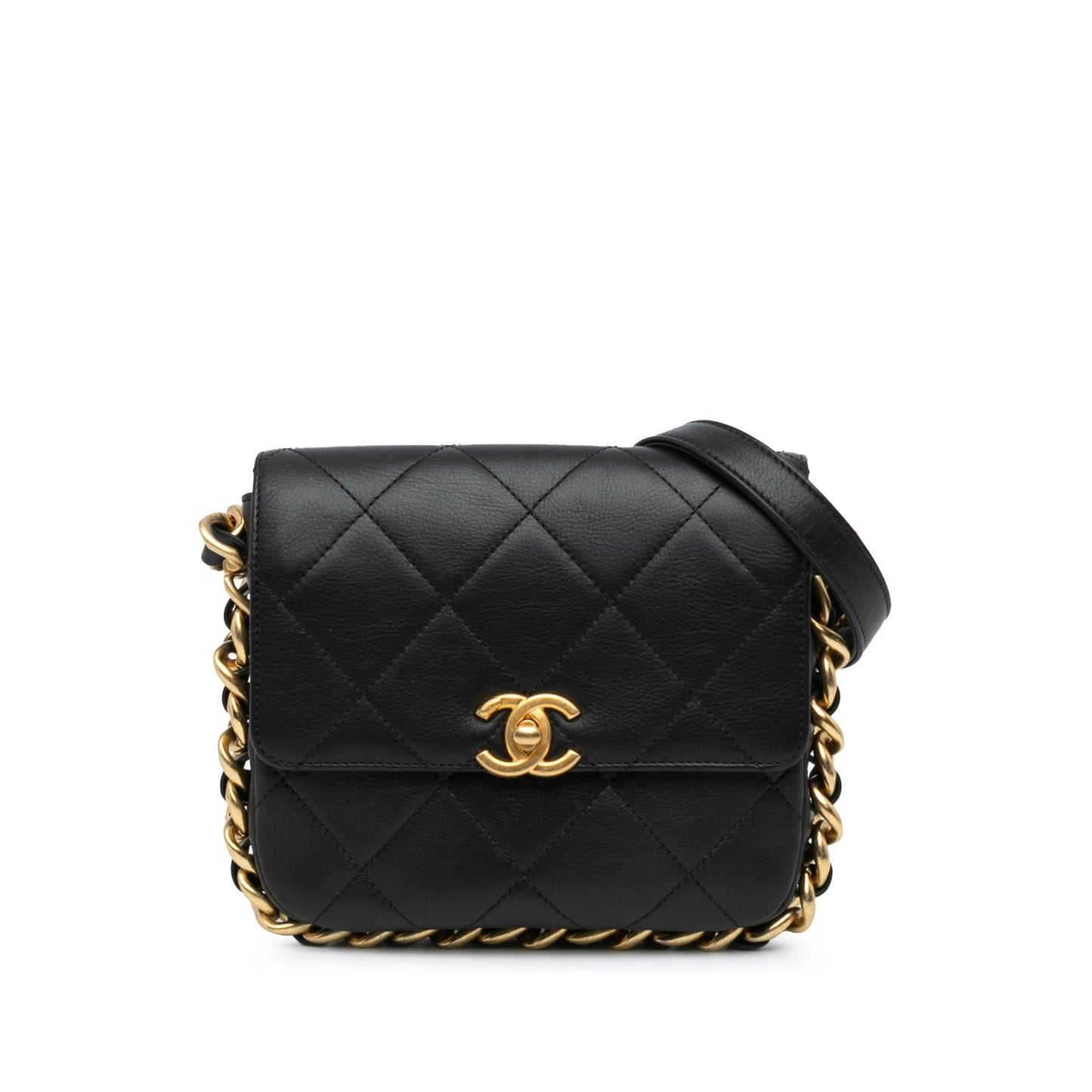 Chanel Quilted Calfskin Framing Crossbody Bag - Rovelle Bags