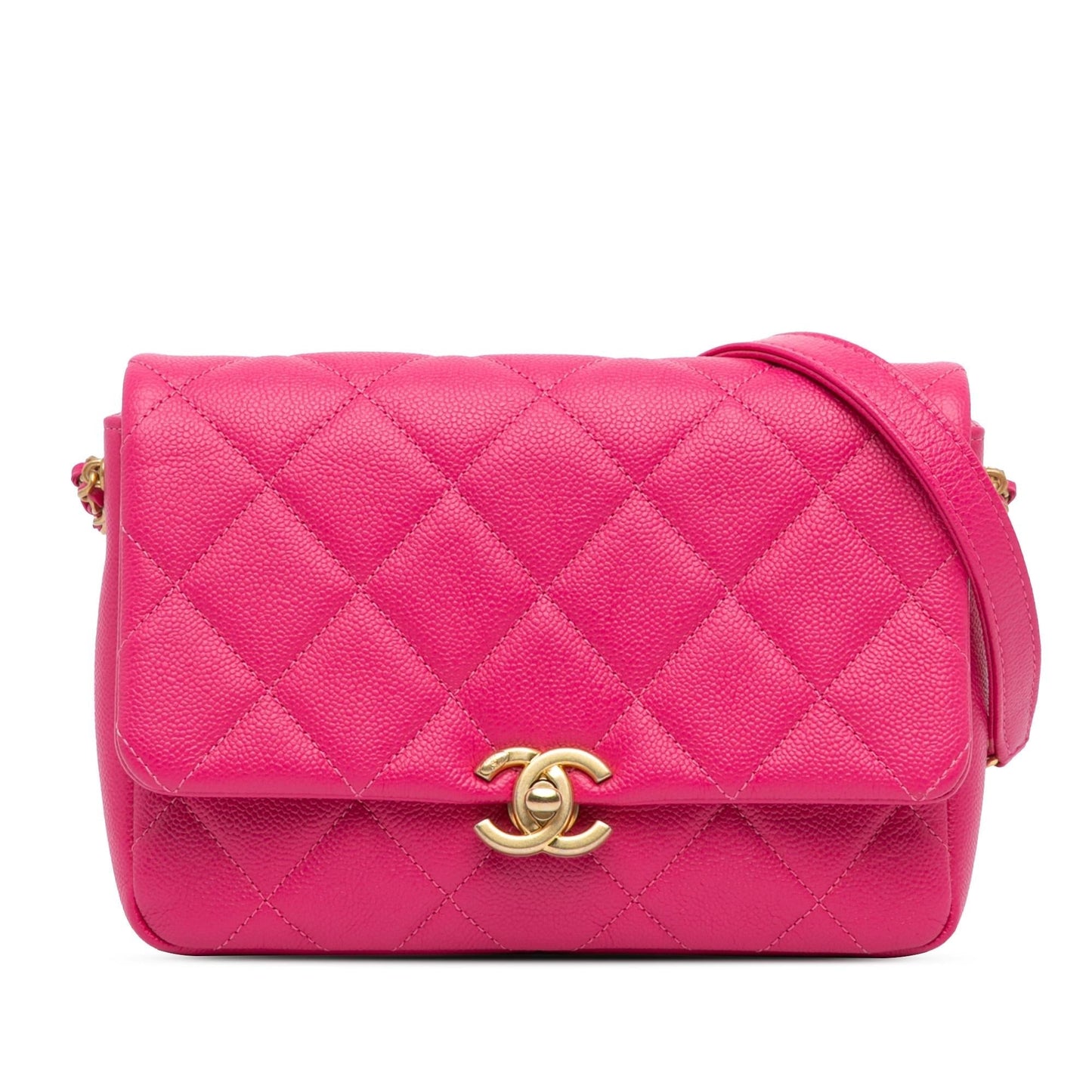 Chanel Quilted Caviar Chain Crossbody Bag - Rovelle Bags