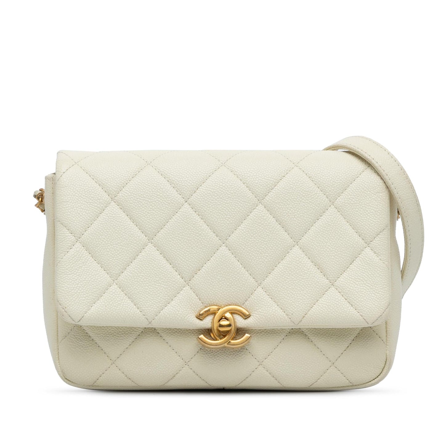 Chanel Quilted Caviar Chain Crossbody Bag - Rovelle Bags