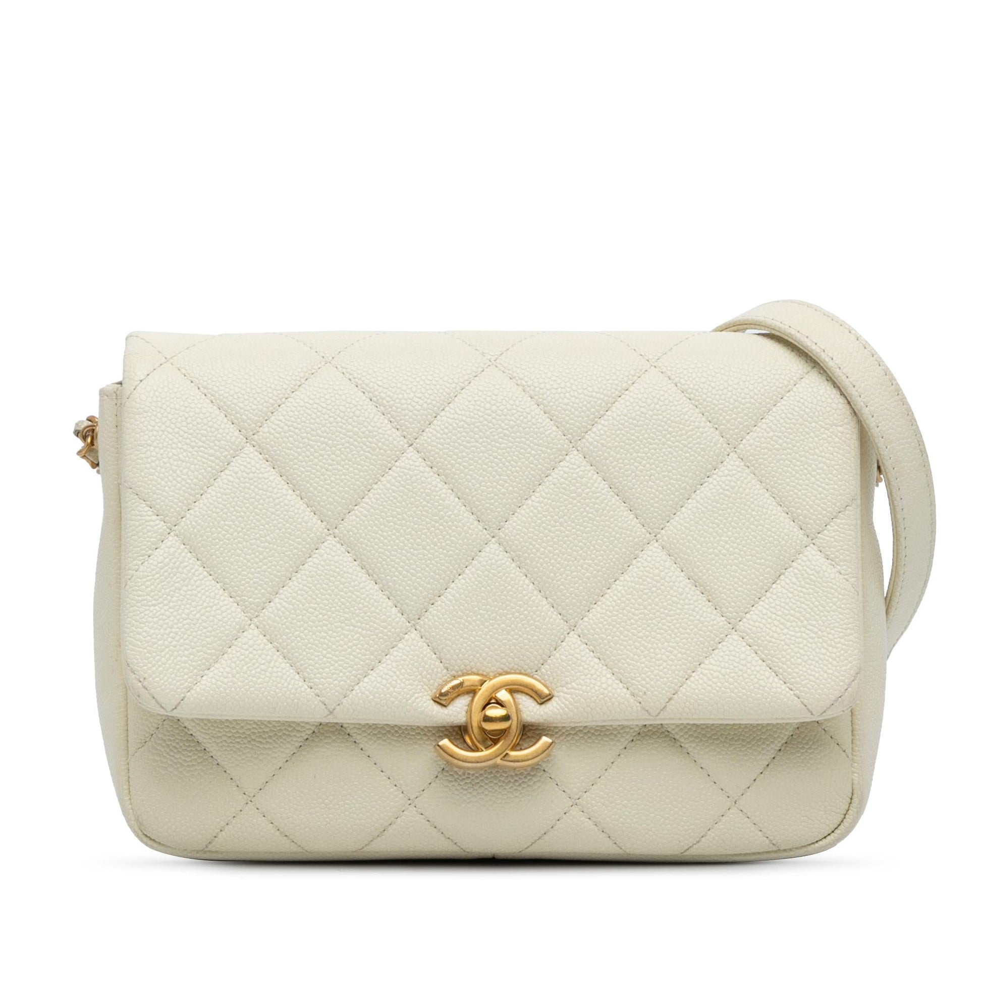 Chanel Quilted Caviar Chain Crossbody Bag - Rovelle Bags