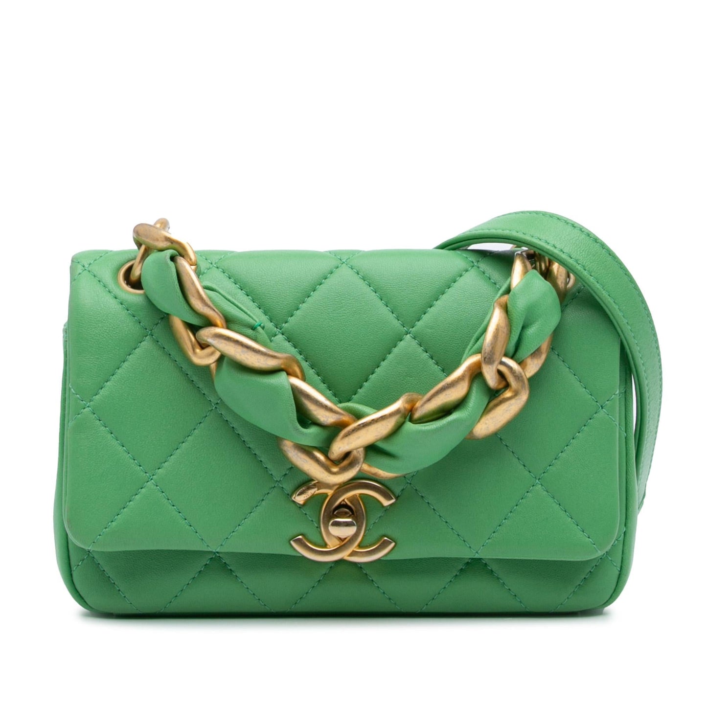 Chanel Quilted Lambskin Chain Shoulder Bag - Rovelle Bags