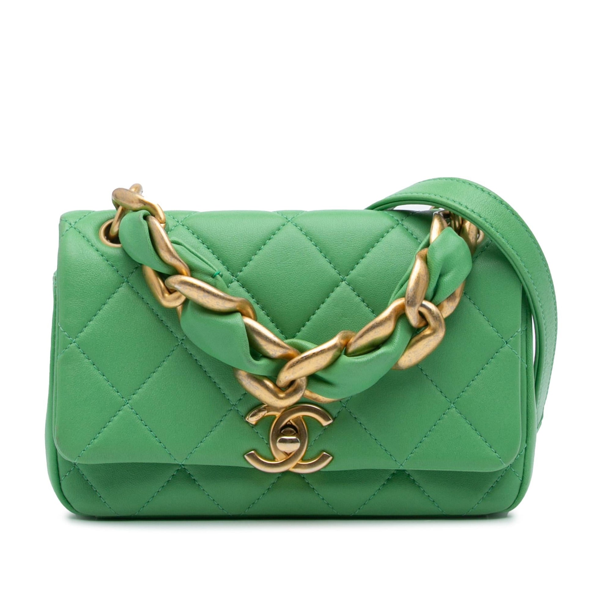 Chanel Quilted Lambskin Chain Shoulder Bag - Rovelle Bags