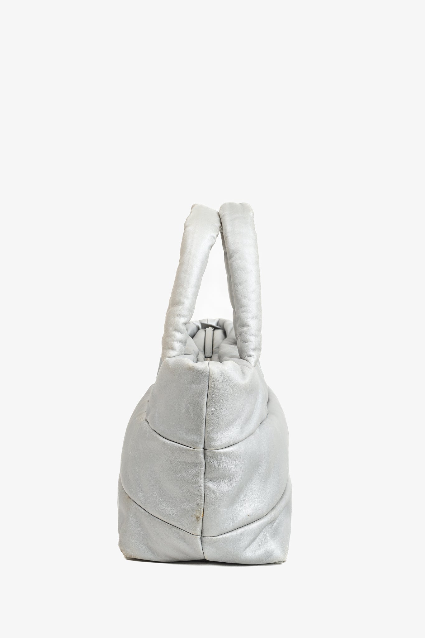 Chanel Silver & Navy Reversible Coco Tote Bag - Rovelle Bags
