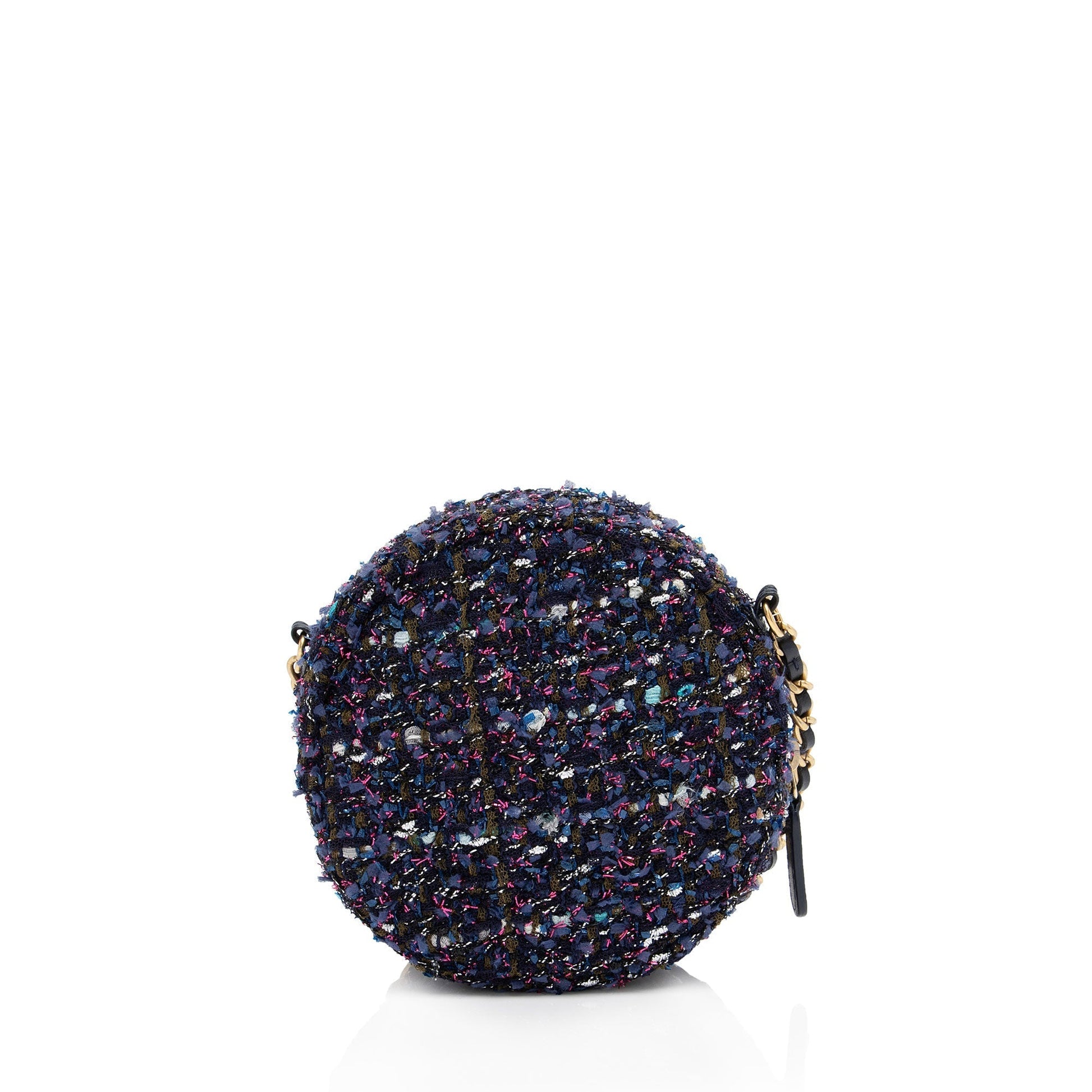 Chanel Tweed CC Round Clutch Bag - Rovelle Bags