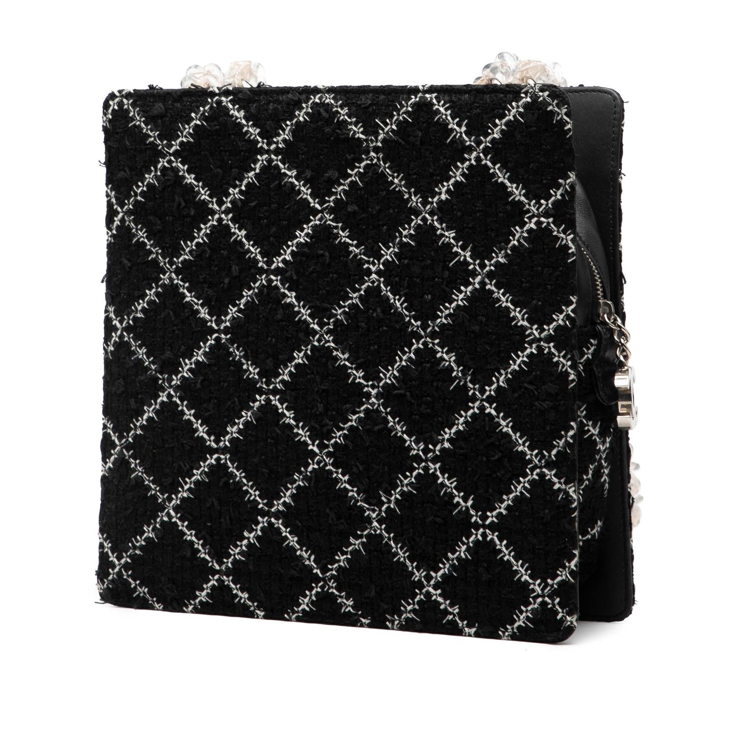Chanel Tweed and Resin Zipped Chain Shopping Bag