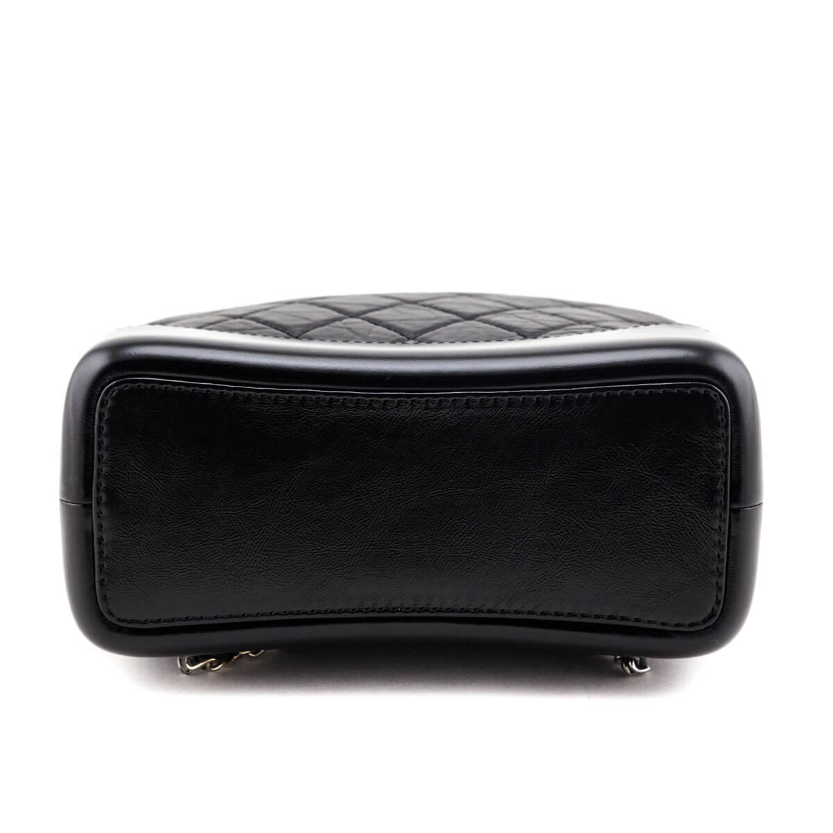 Chanel Black Aged Calfskin Quilted Small Backpack - Rovelle Bags