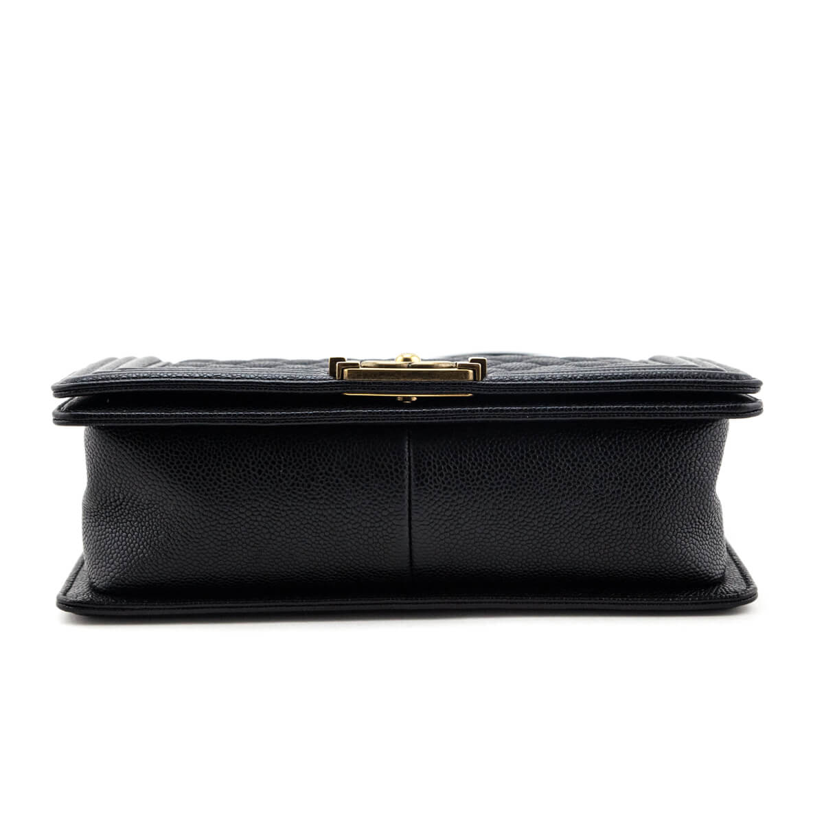 Chanel Black Quilted Caviar Medium Boy Flap Bag - Rovelle Bags