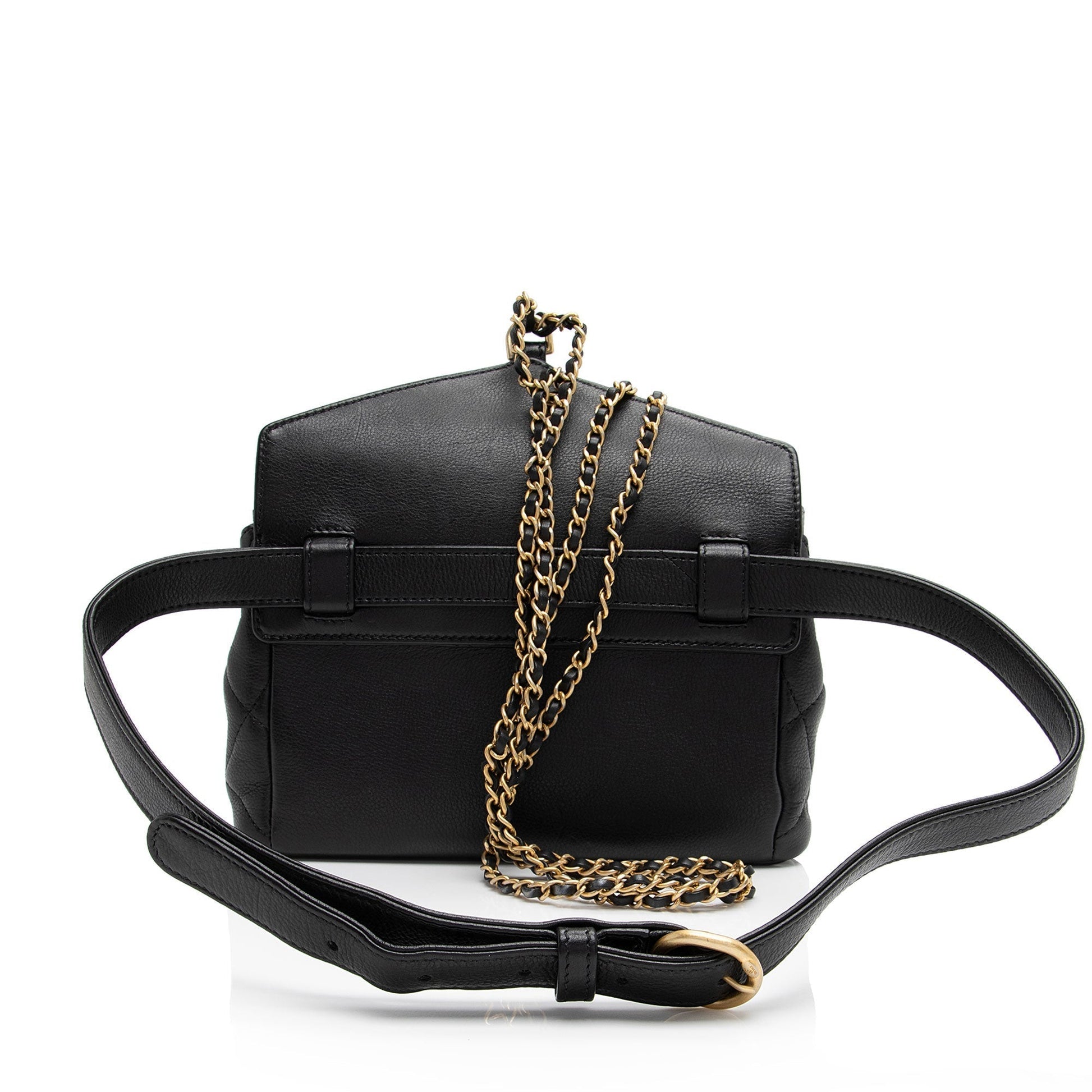 Chanel Calfskin Quilted Carry Flap Bag - Rovelle Bags