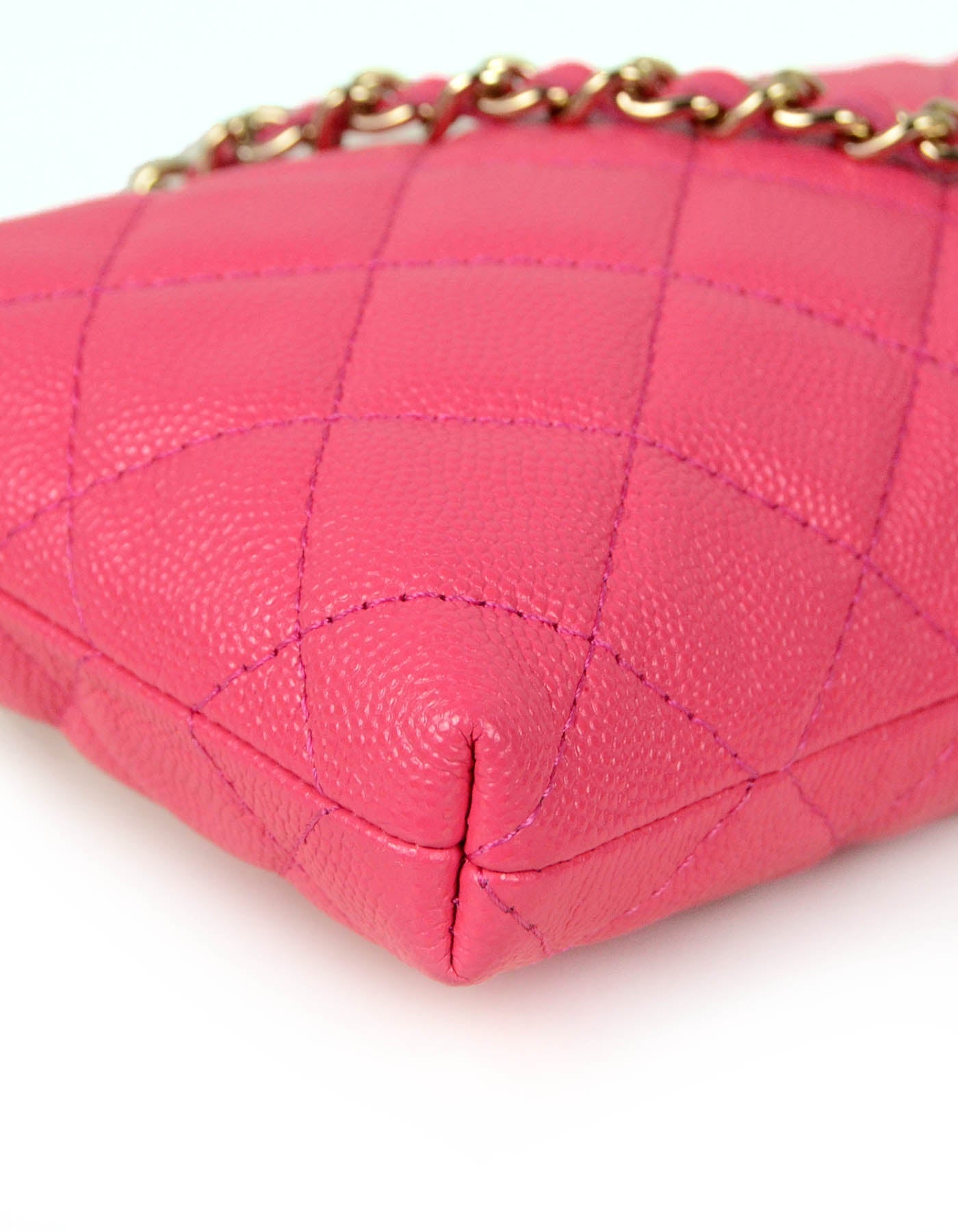 Chanel Pink Caviar Quilted CC Phone Crossbody Bag - Rovelle Bags