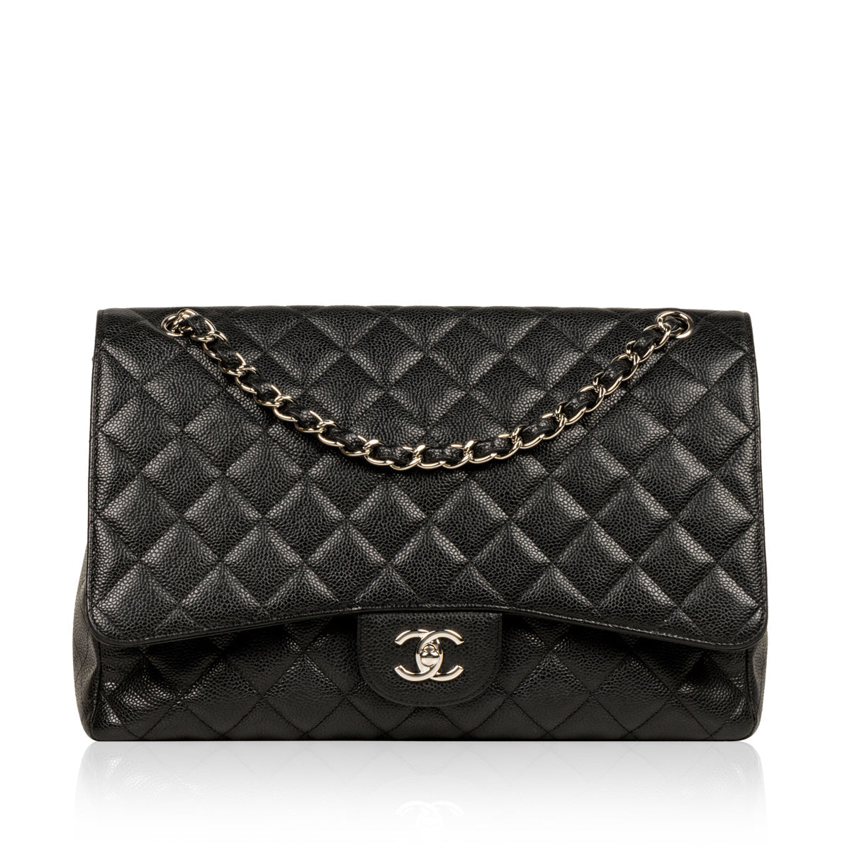 Chanel Classic Flap Caviar Black Shoulder Bag Style 58