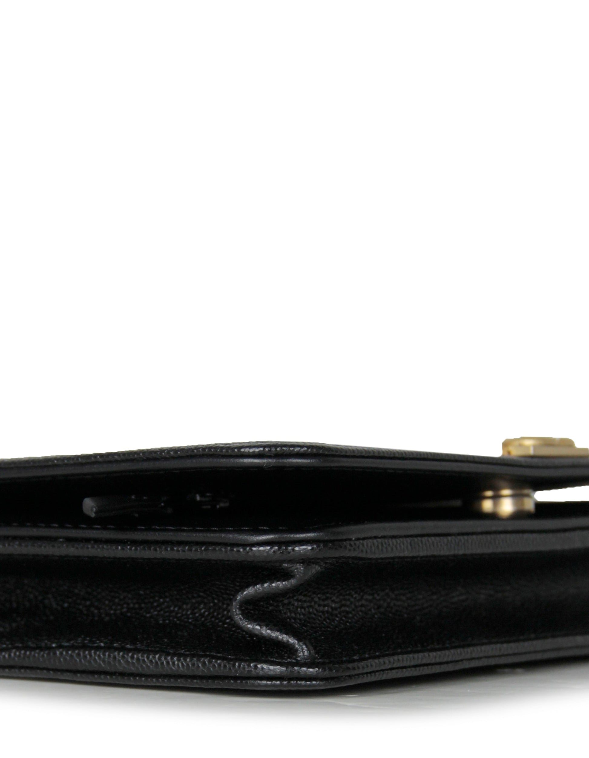Chanel Black Caviar Boy Wallet on Crossbody Bag - Rovelle Bags