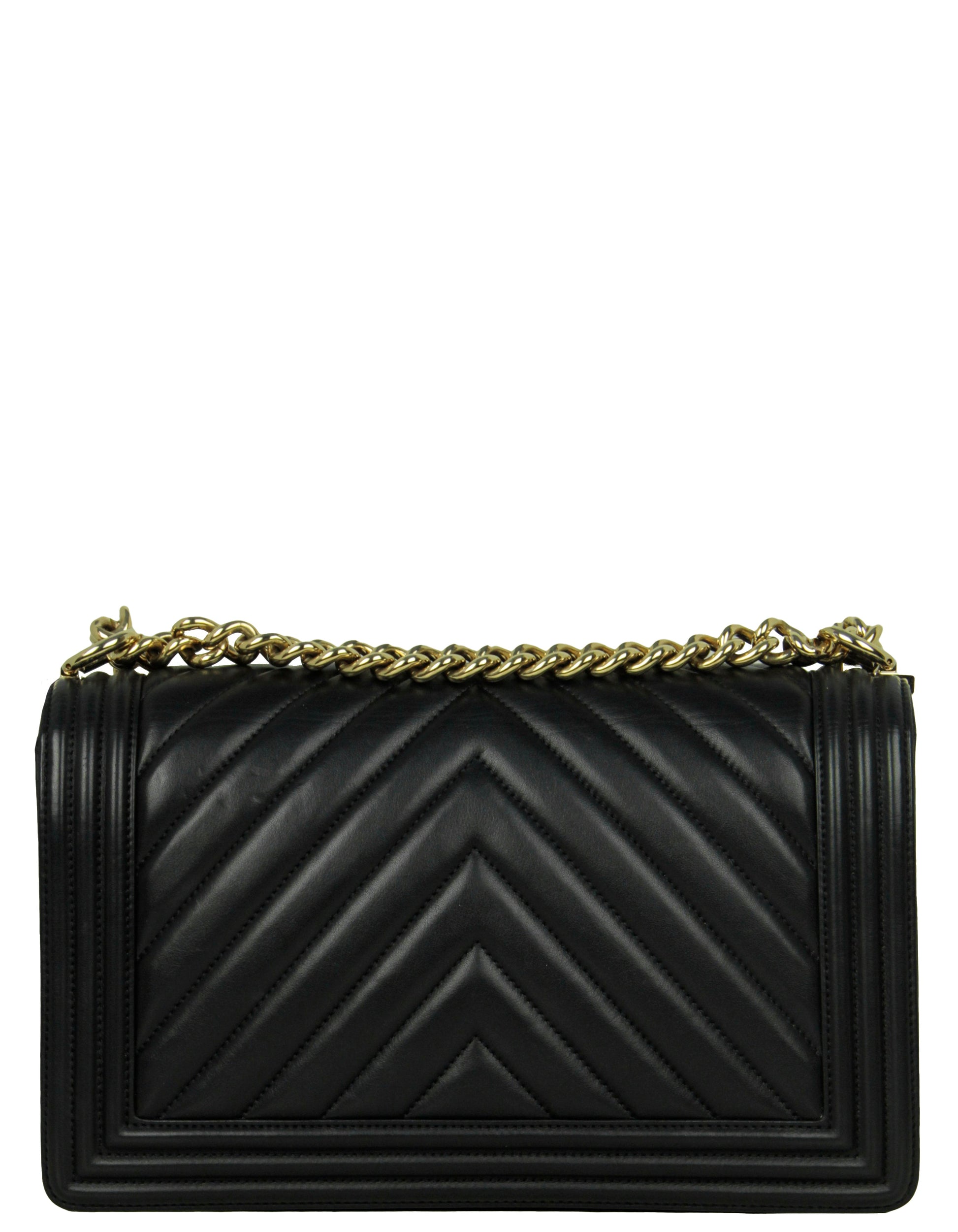 Chanel Black Chevron Lambskin Leather New Handbag - Rovelle Bags