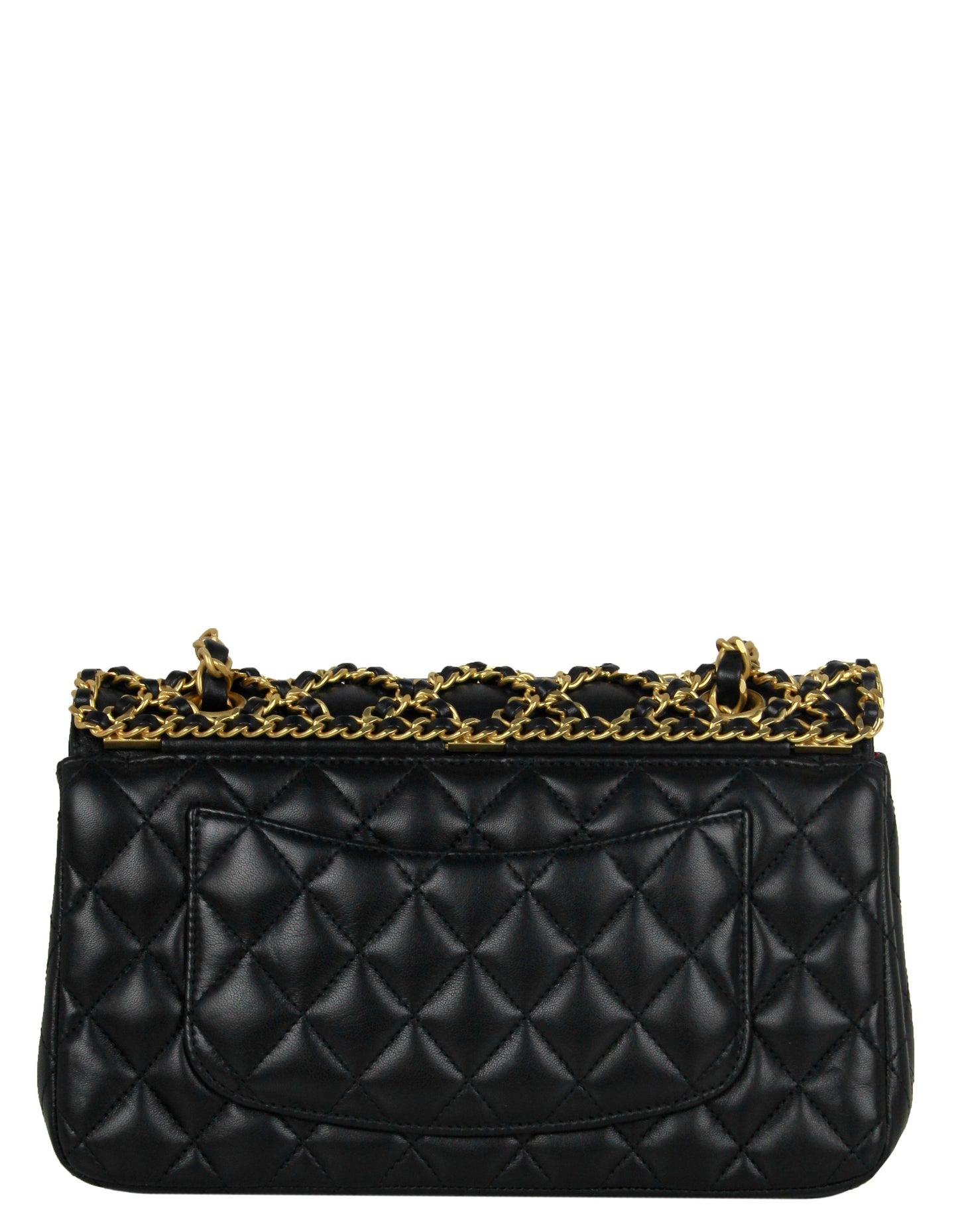 Chanel Black Lambskin Leather Classic Cage Flap Bag - Rovelle Bags