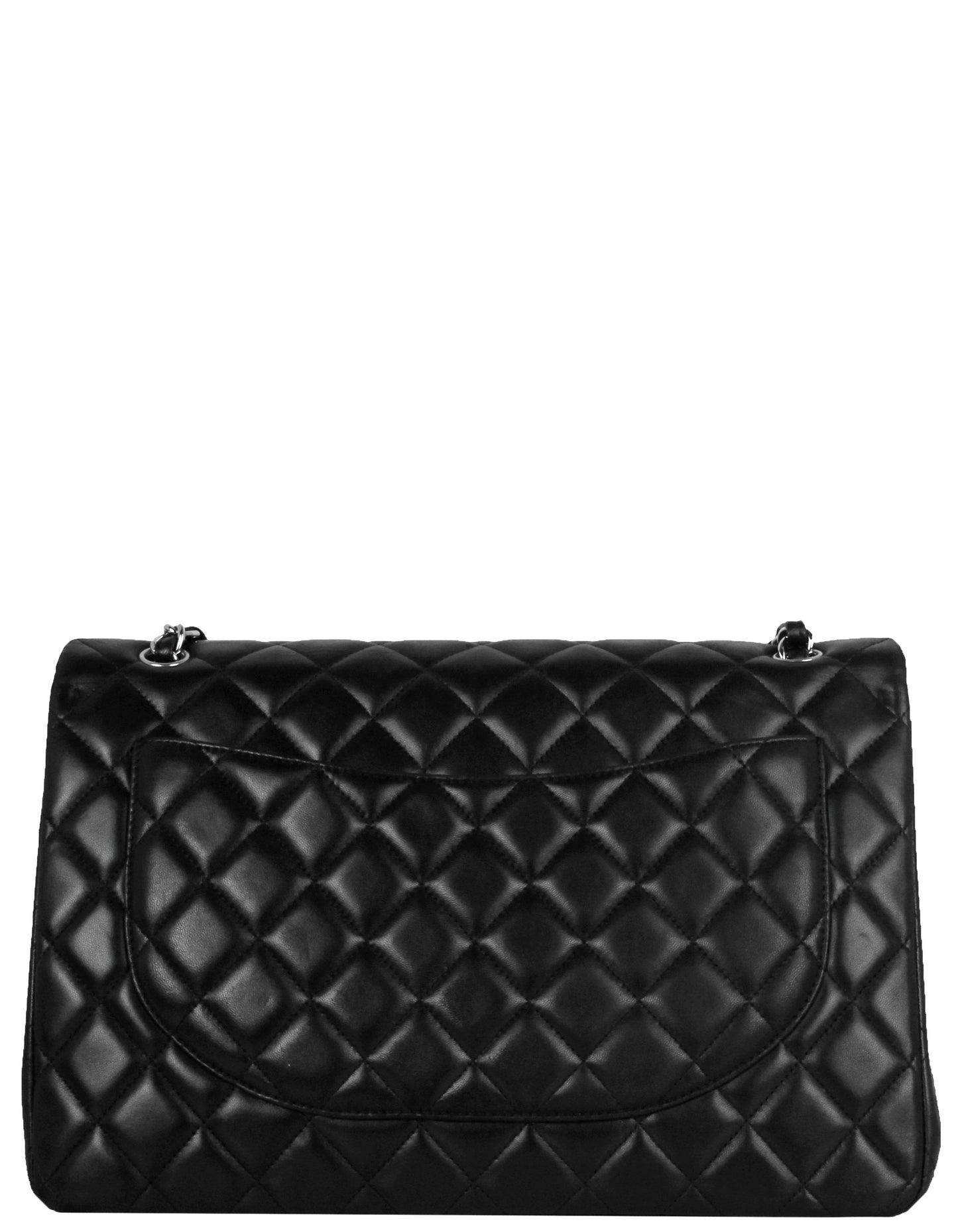 Chanel Black Lambskin Leather Single Flap Flap Bag - Rovelle Bags